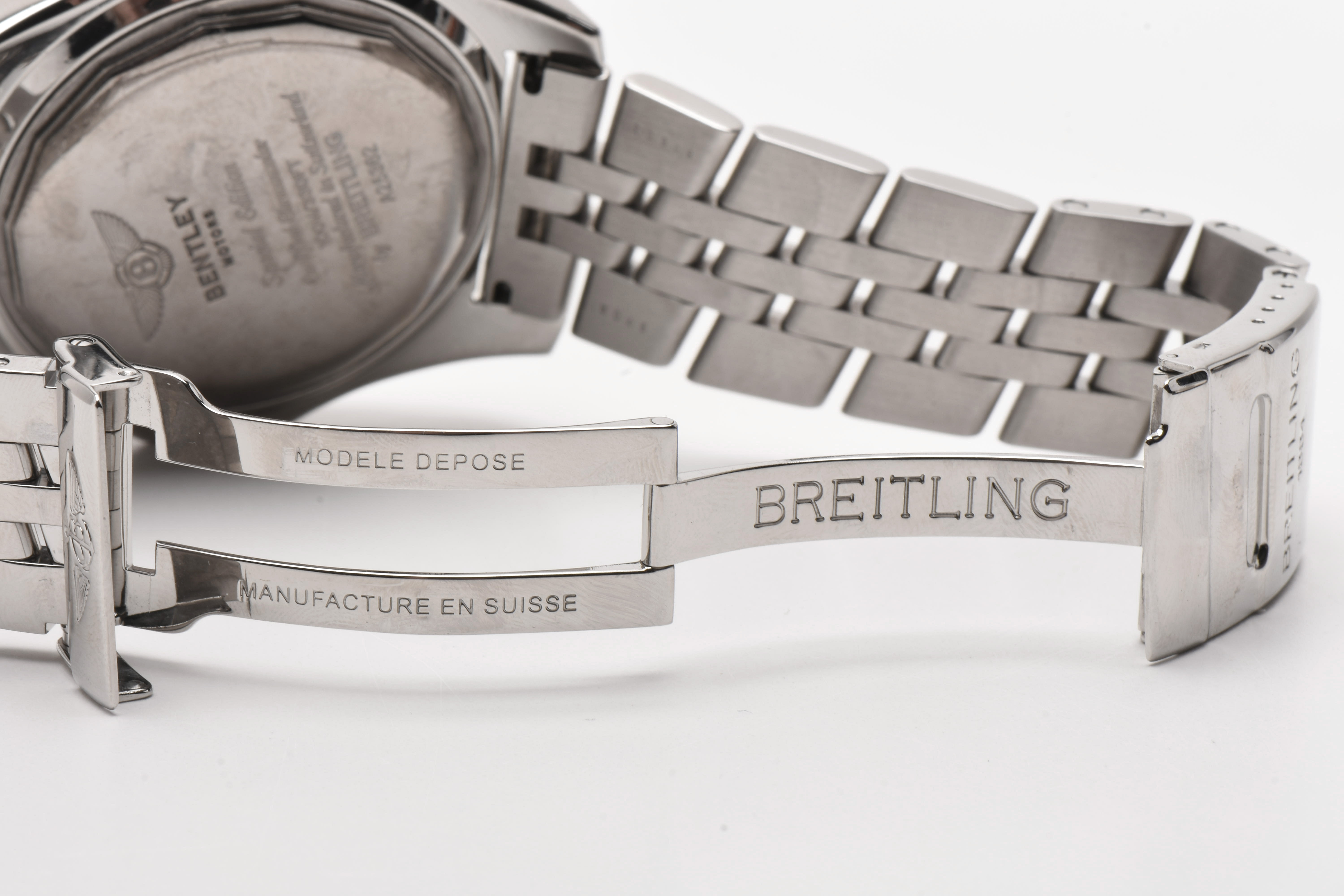 Breitling for Bentley Motors Automatic Chronograph Purple Dial Steel Watch