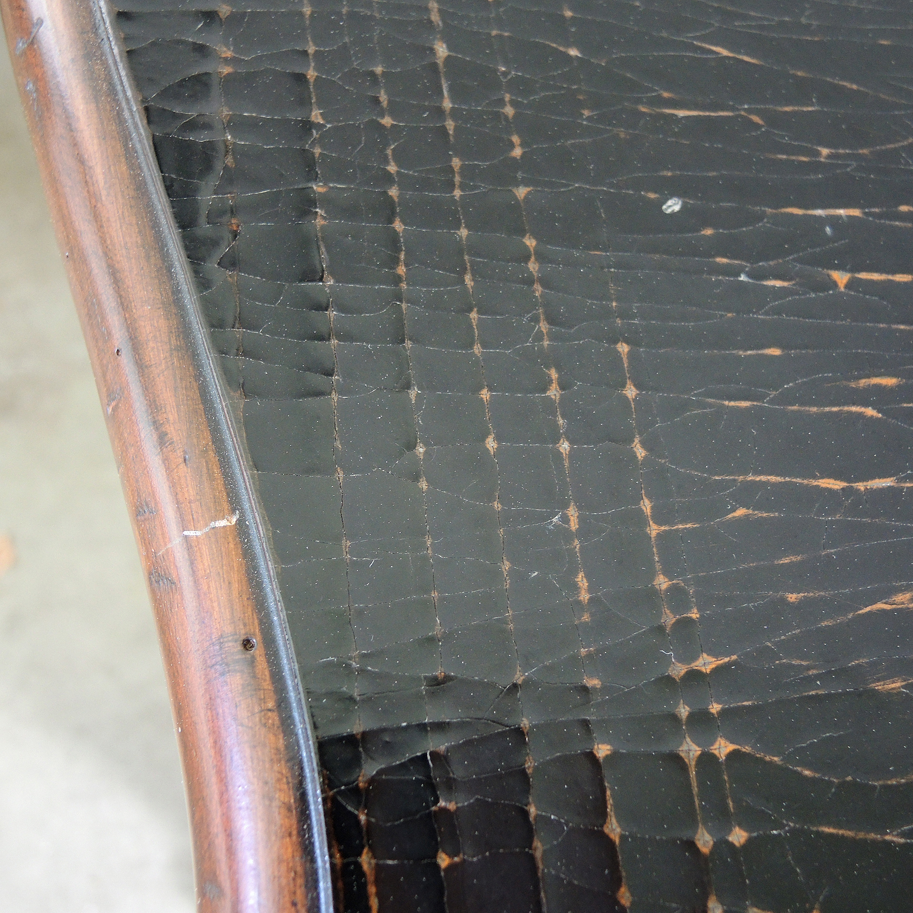 Ethan Allen Black Distressed Chest of Drawers