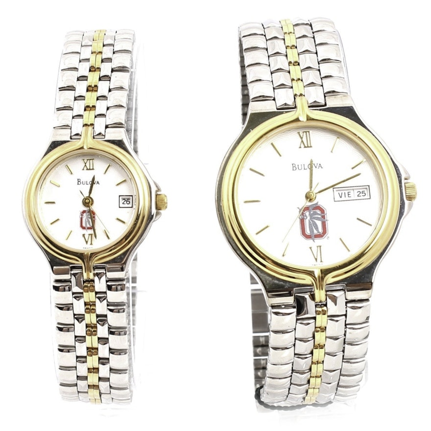 Bulova His and Hers Ohio State University Quartz Wristwatches