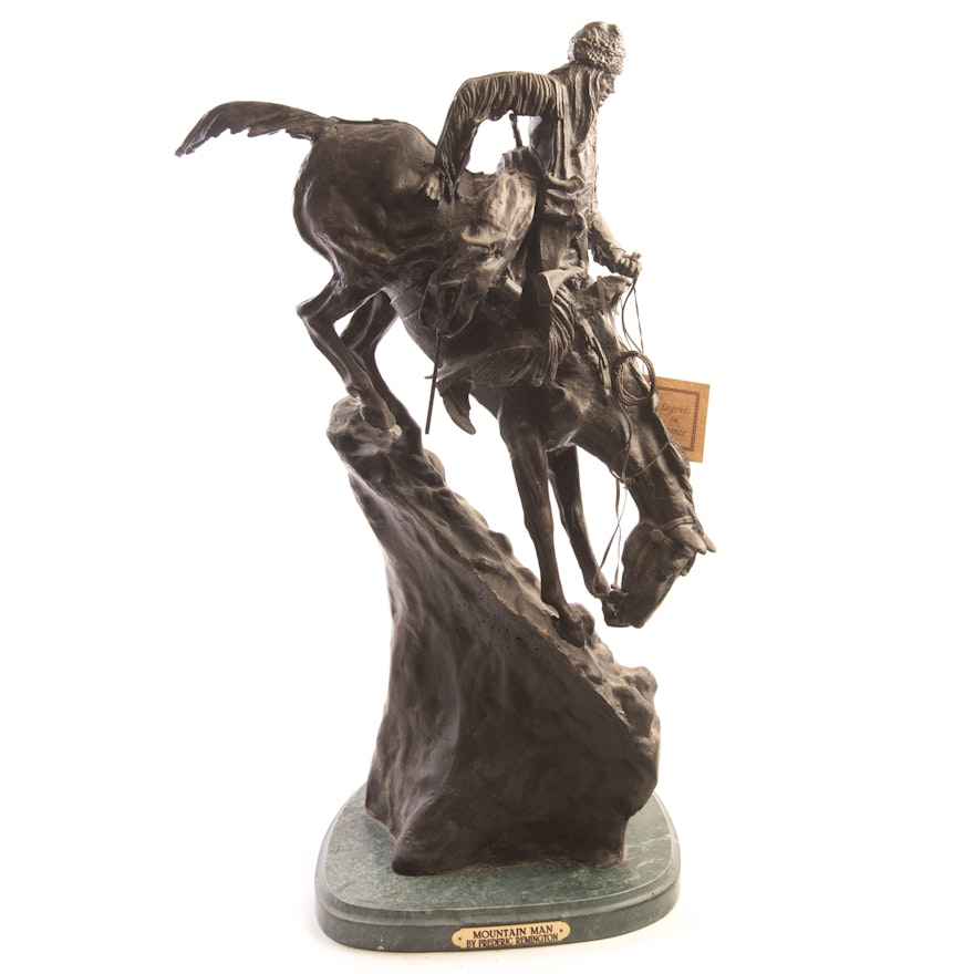 Bronze Sculpture After Frederic Remington "Mountain Man"