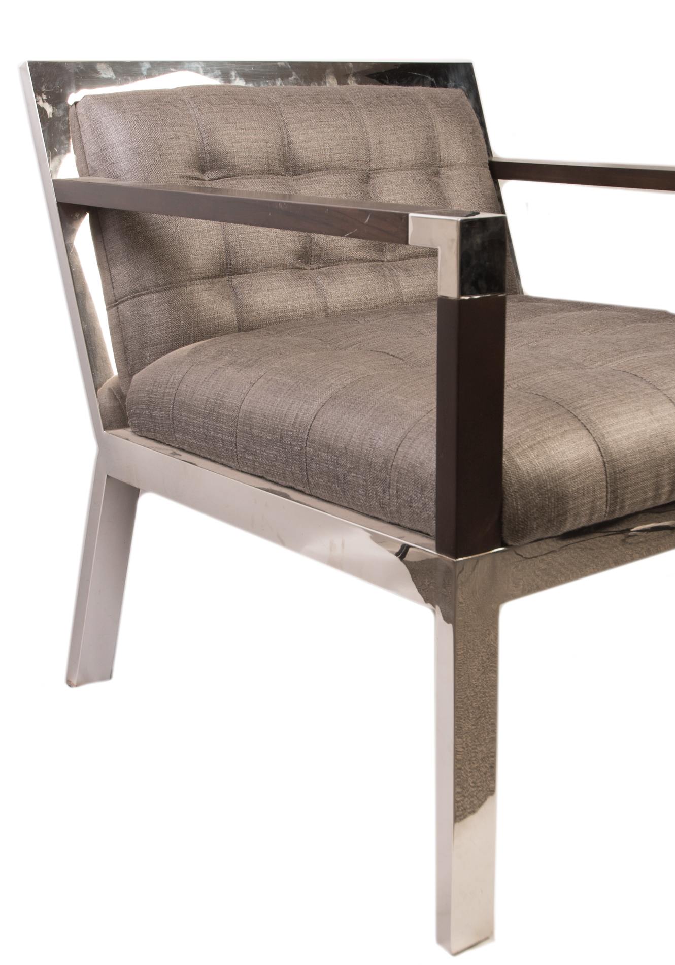 Modern Chrome Armchair