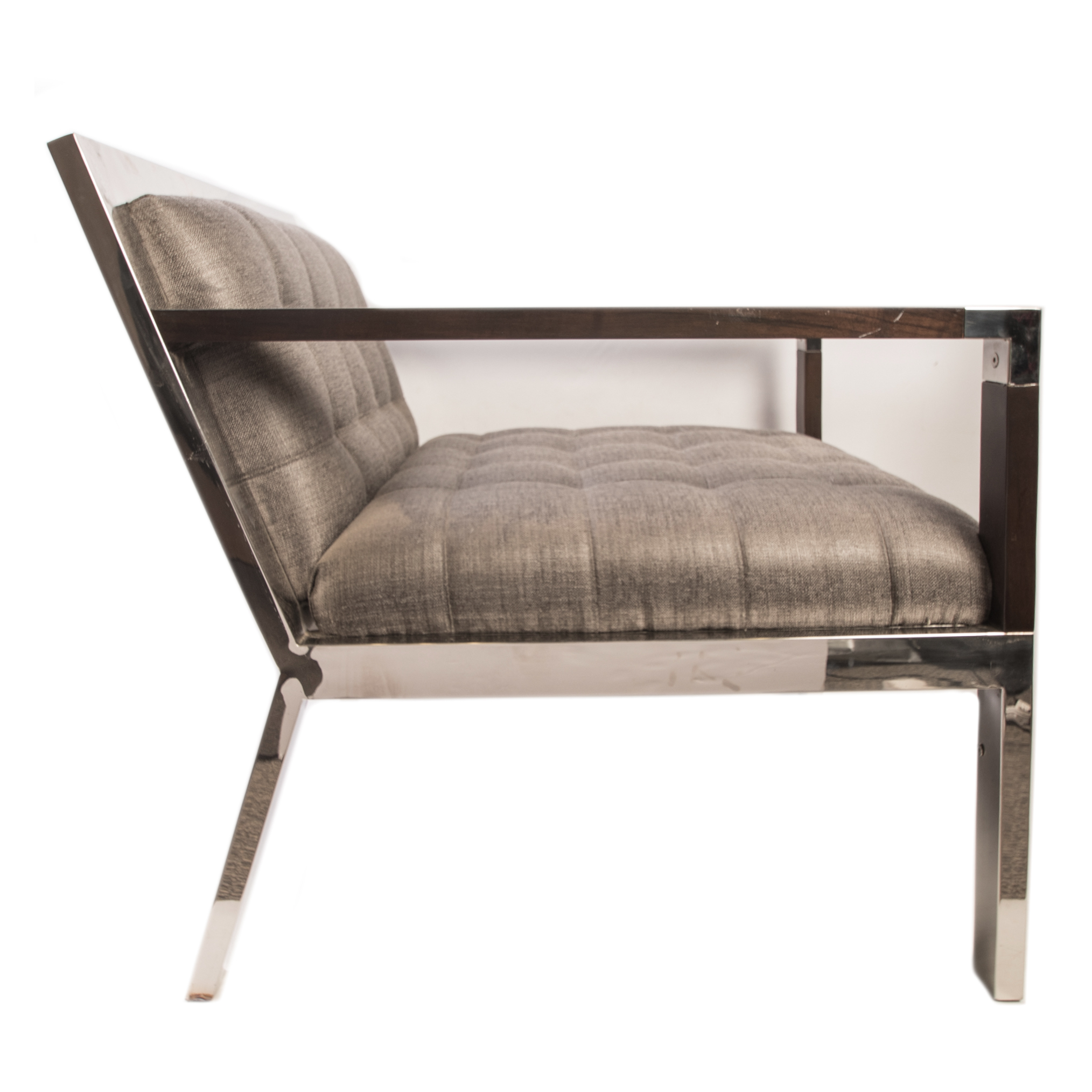 Modern Chrome Armchair