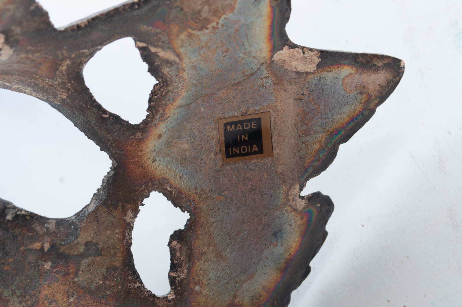 Cobalt Blue Glass and Metal Candle Holders