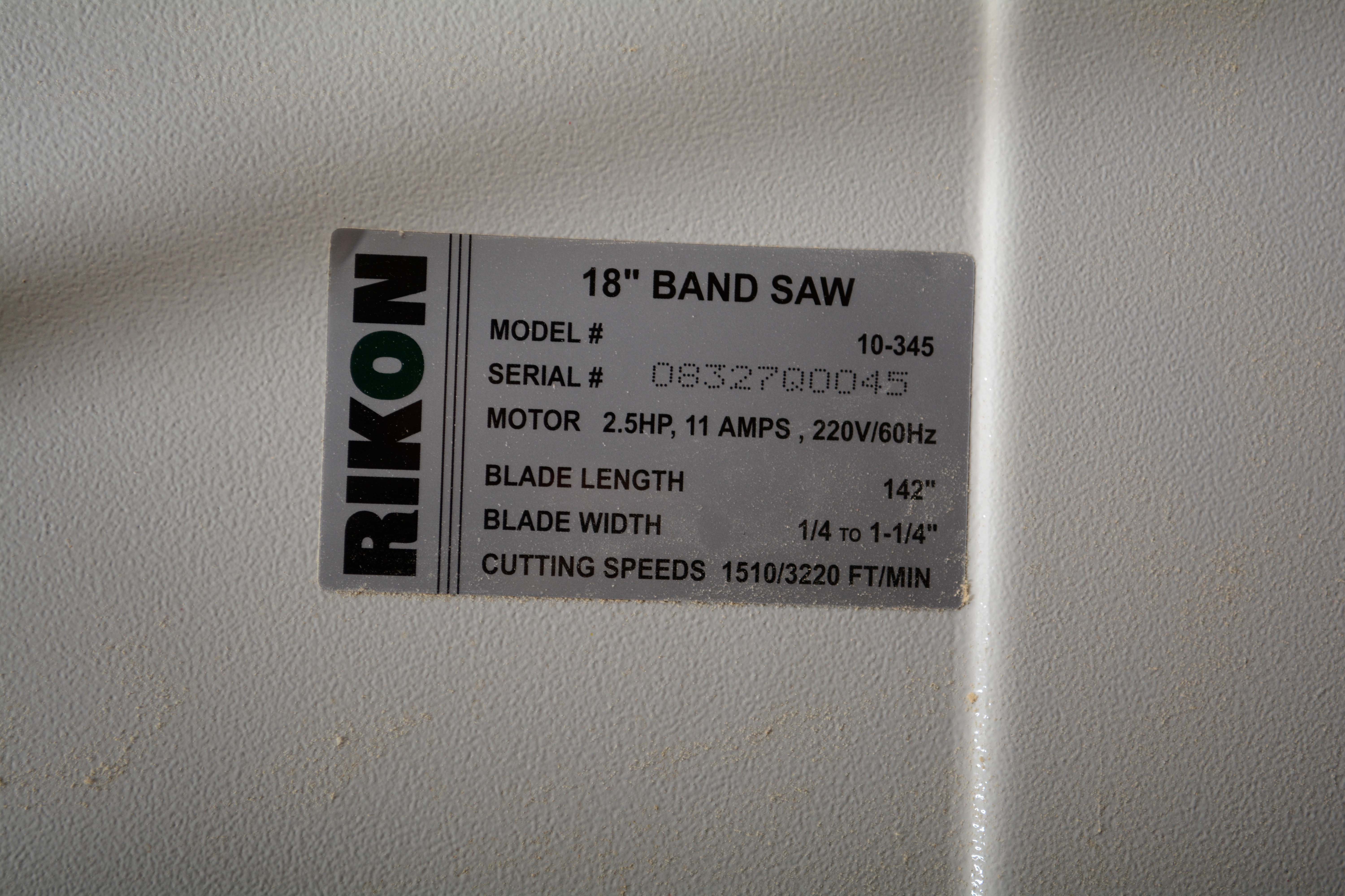 Rikon Floorstanding 18" Band Saw