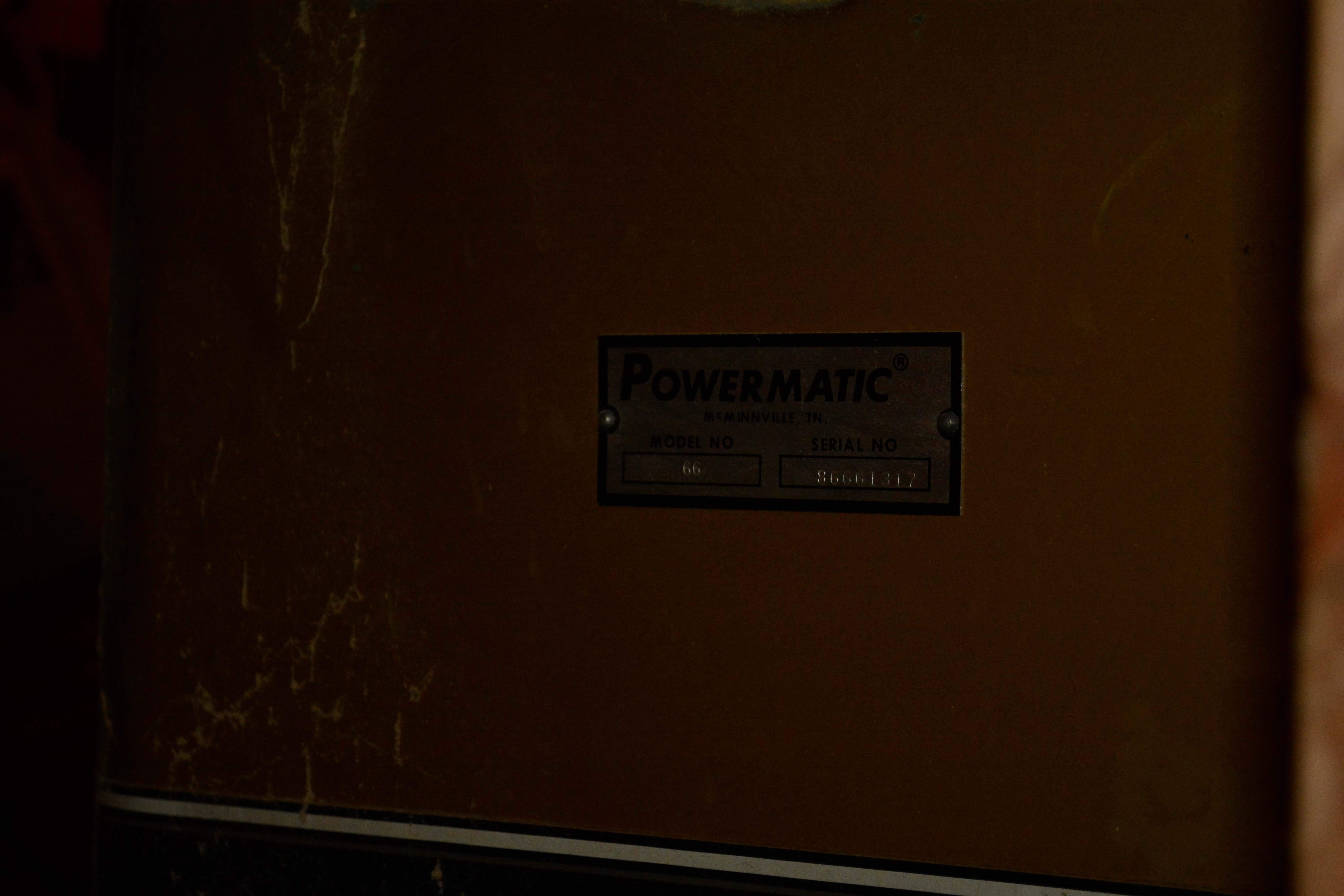 Vintage Powermatic Model 66  Table Saw