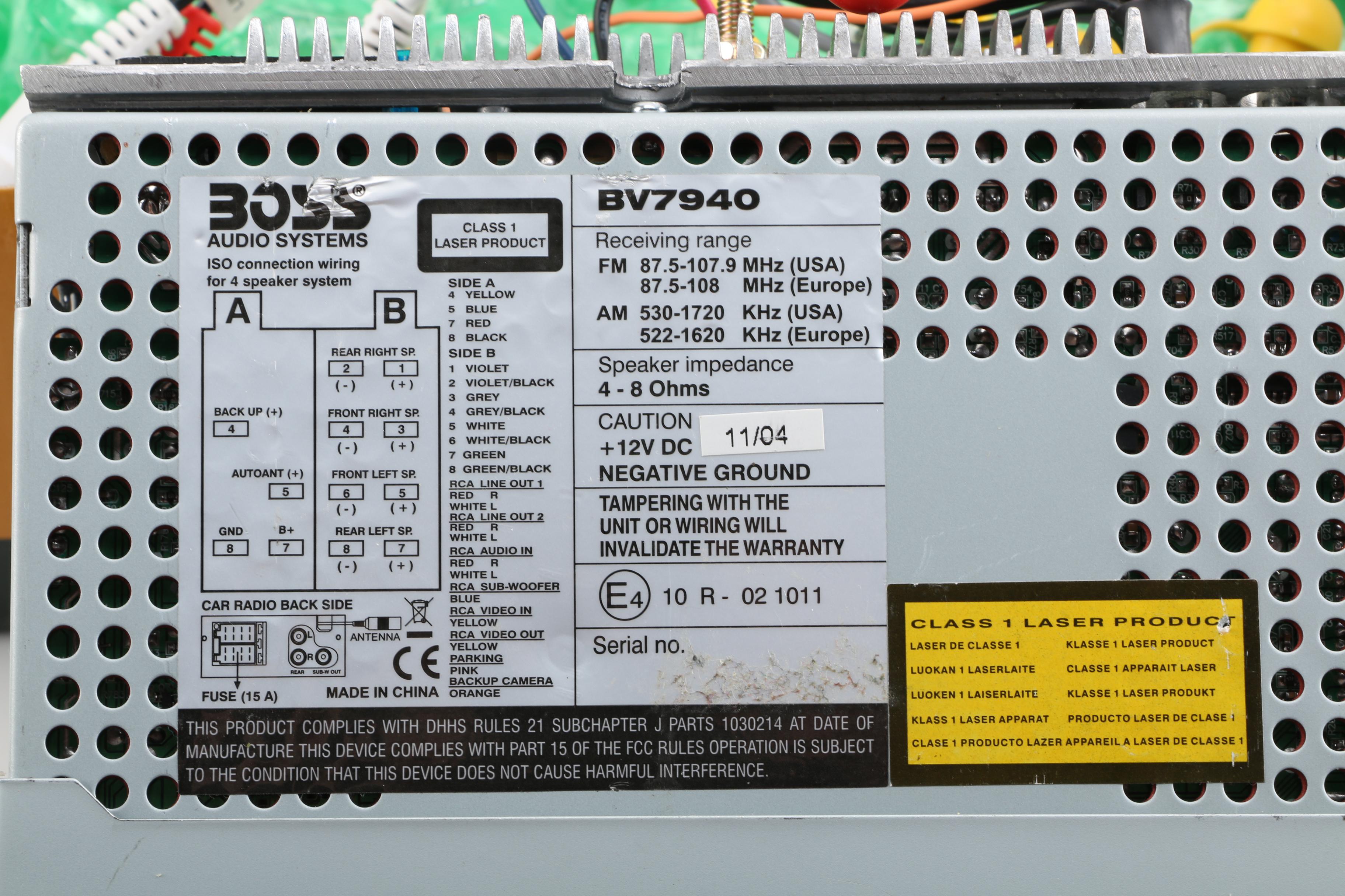 Boss BV7940 Automotive Stereo System