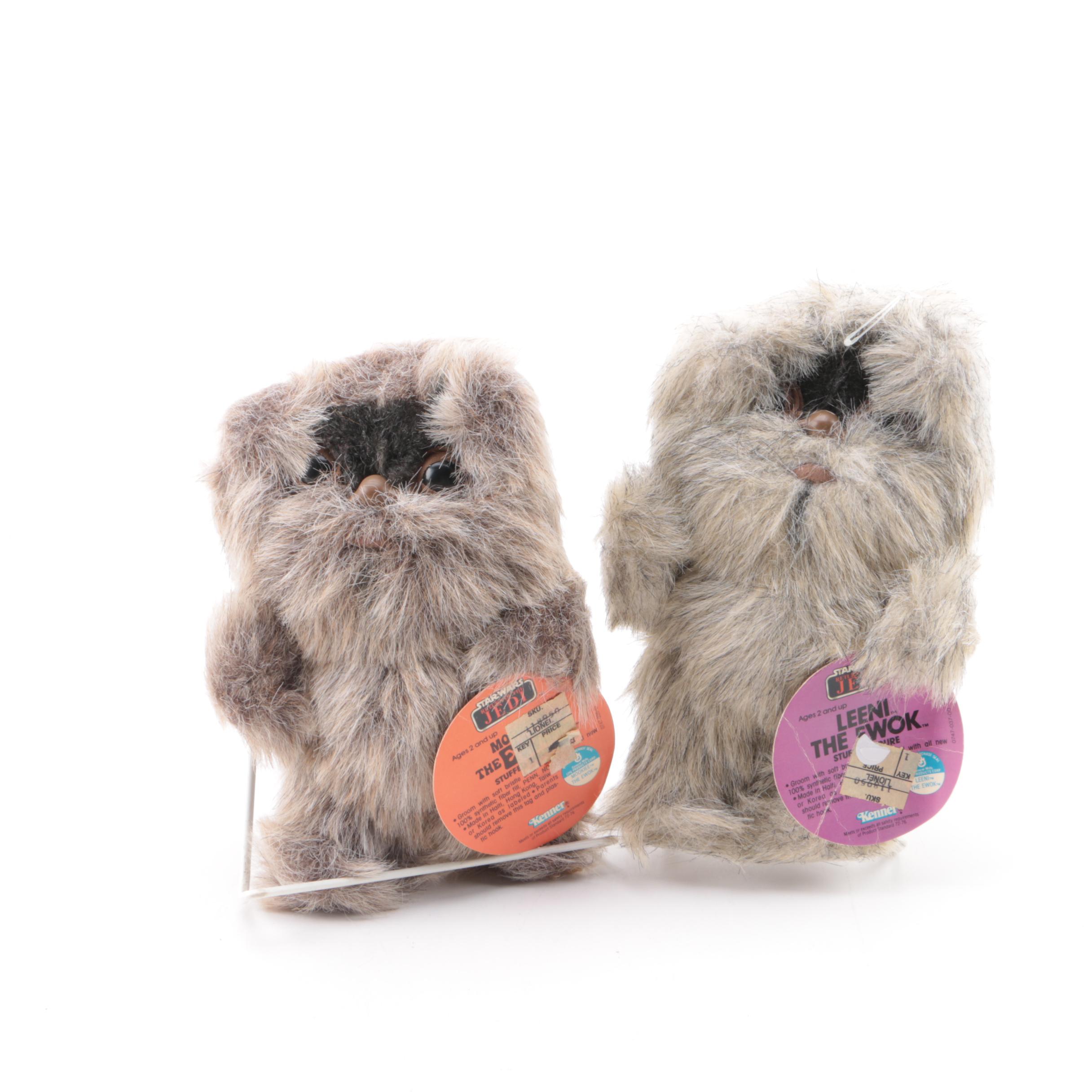 1983 Kenner "Leeni" and "Mookiee" Plush Ewoks