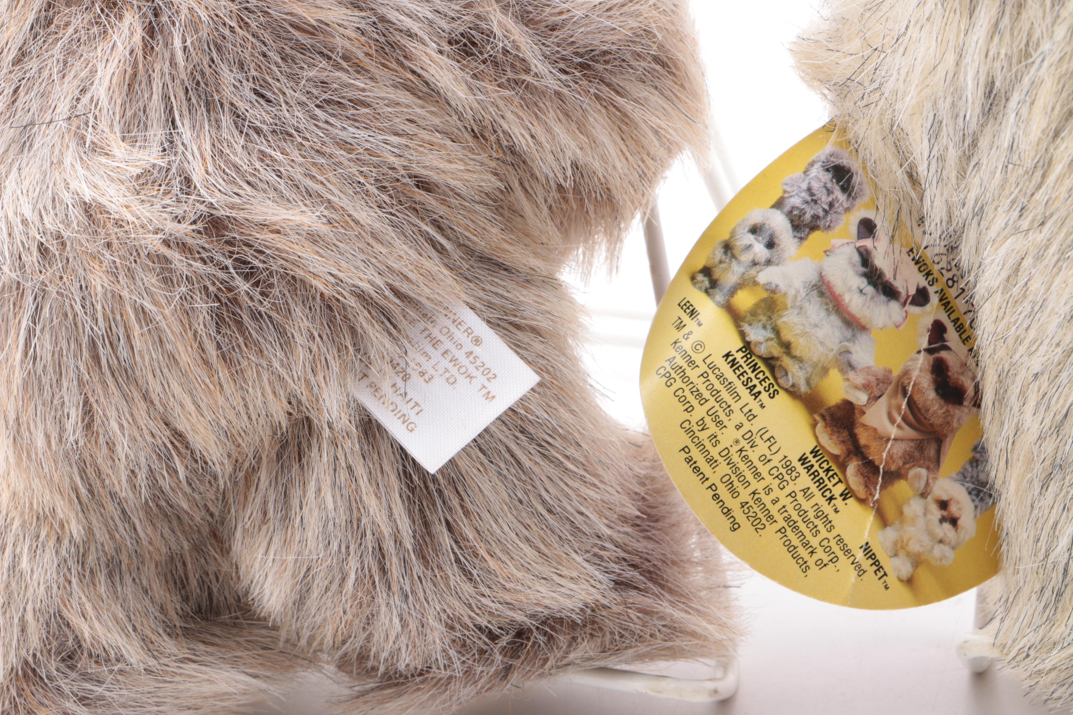 1983 Kenner "Leeni" and "Mookiee" Plush Ewoks