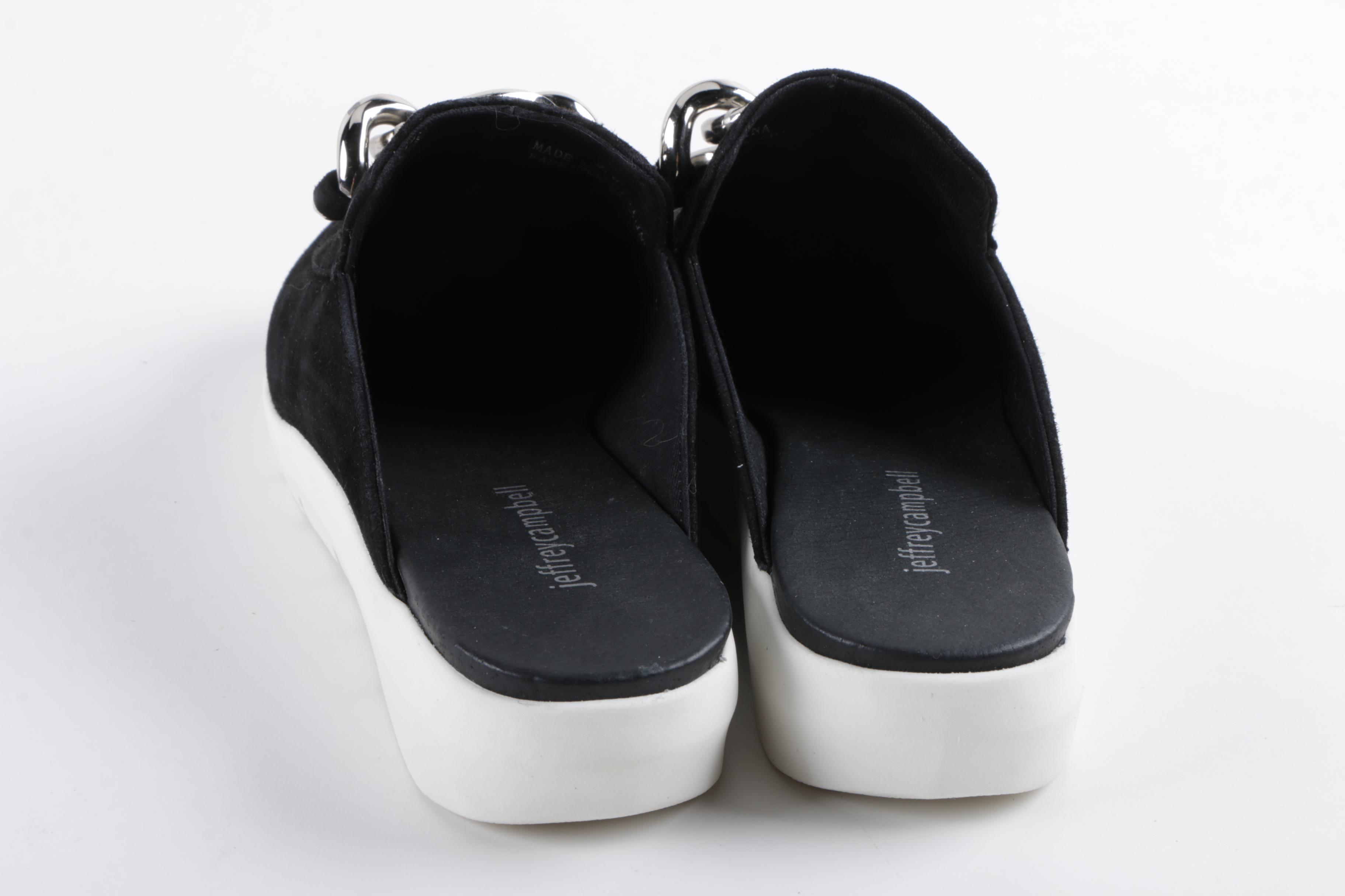 Jeffrey Campbell Black Suede Sneaker Mules