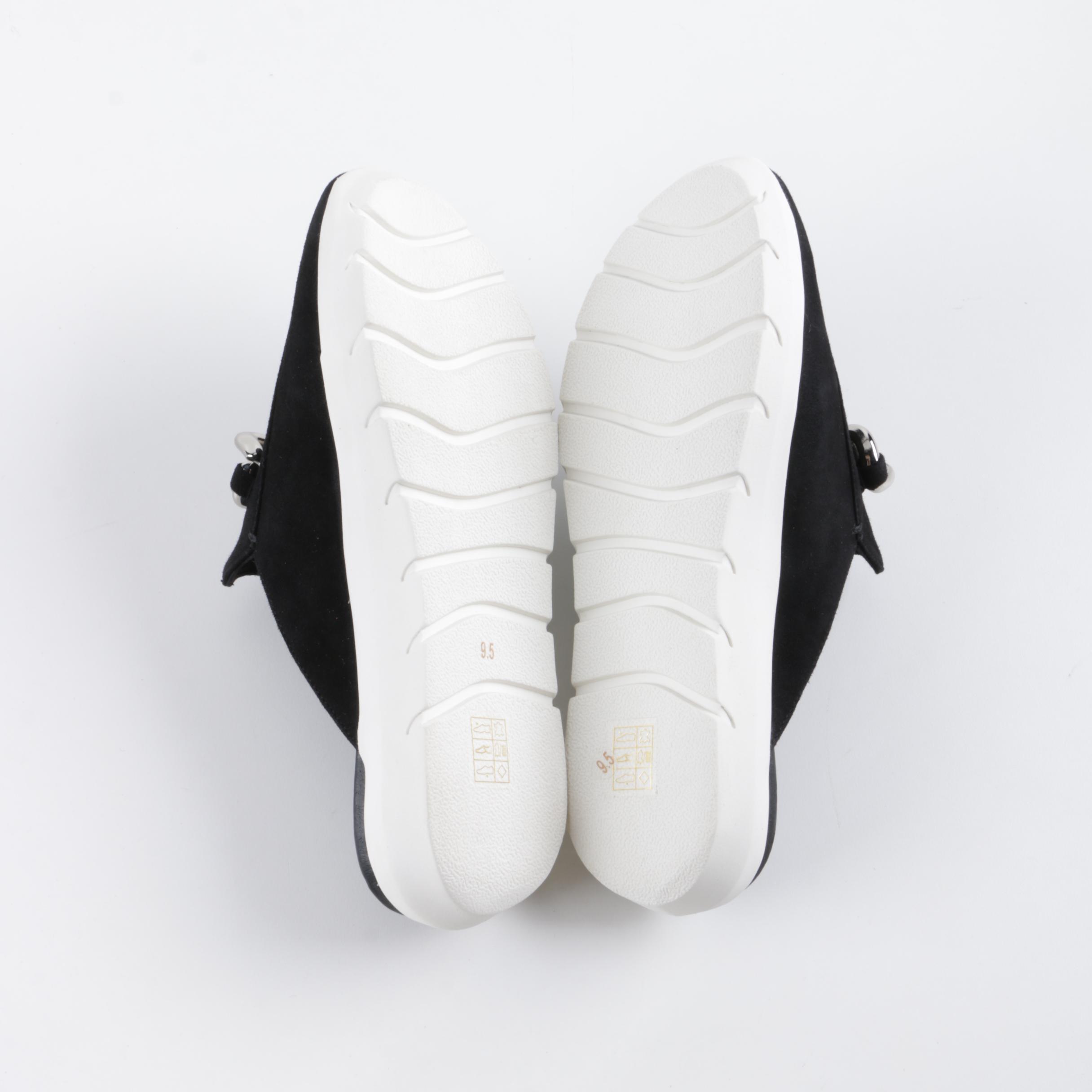 Jeffrey Campbell Black Suede Sneaker Mules