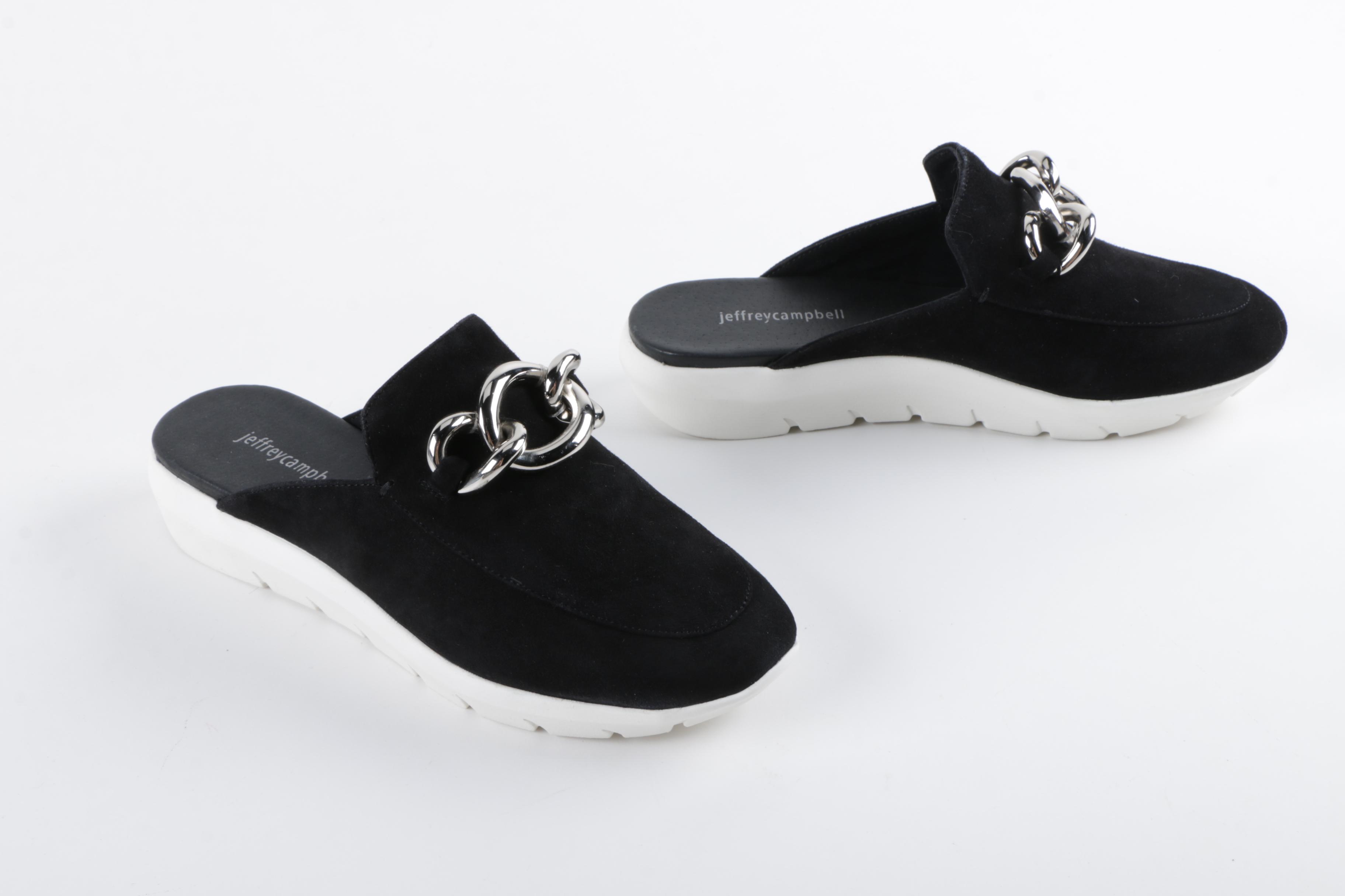 Jeffrey Campbell Black Suede Sneaker Mules