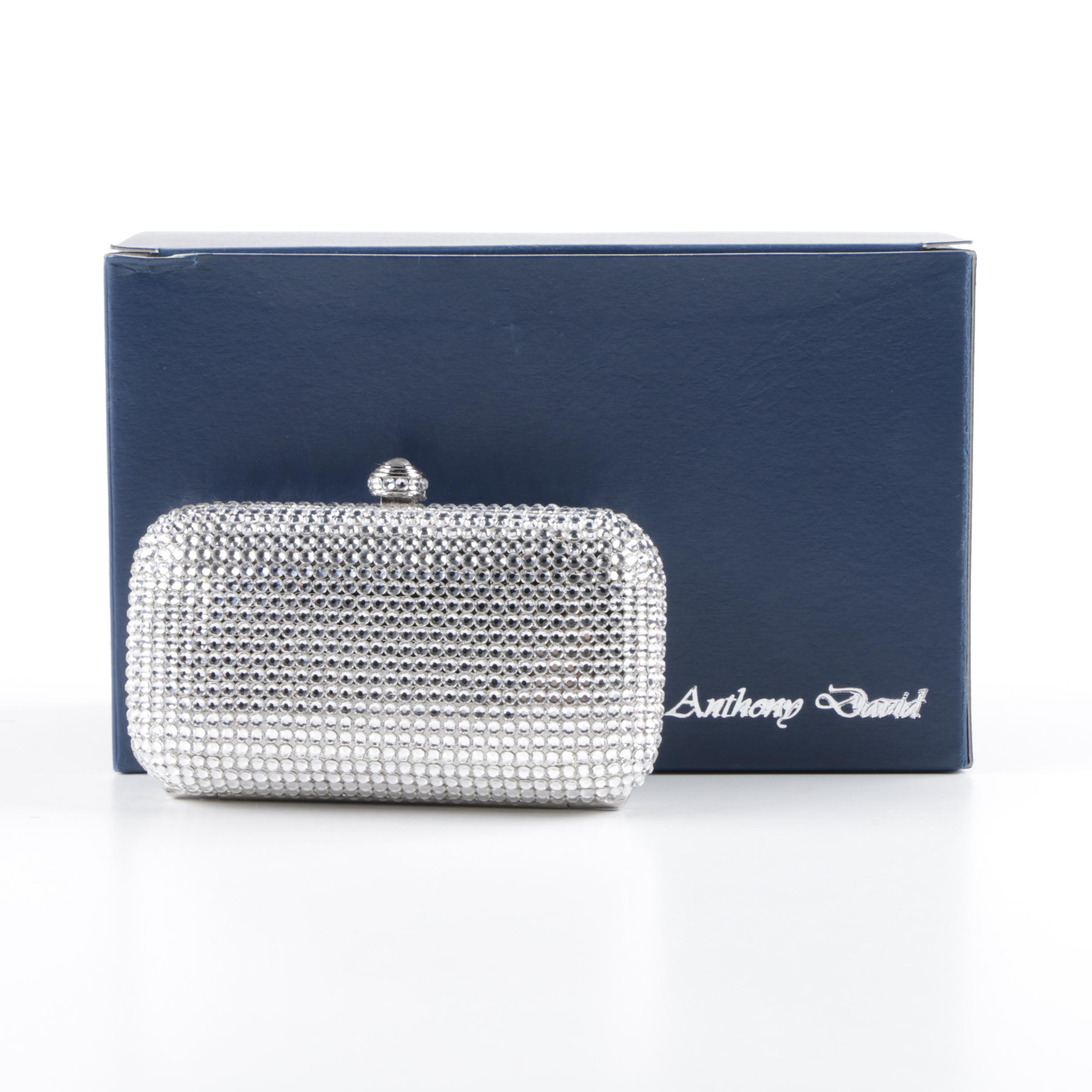 Anthony David Crystal Rhinestone Embellished Evening Purse