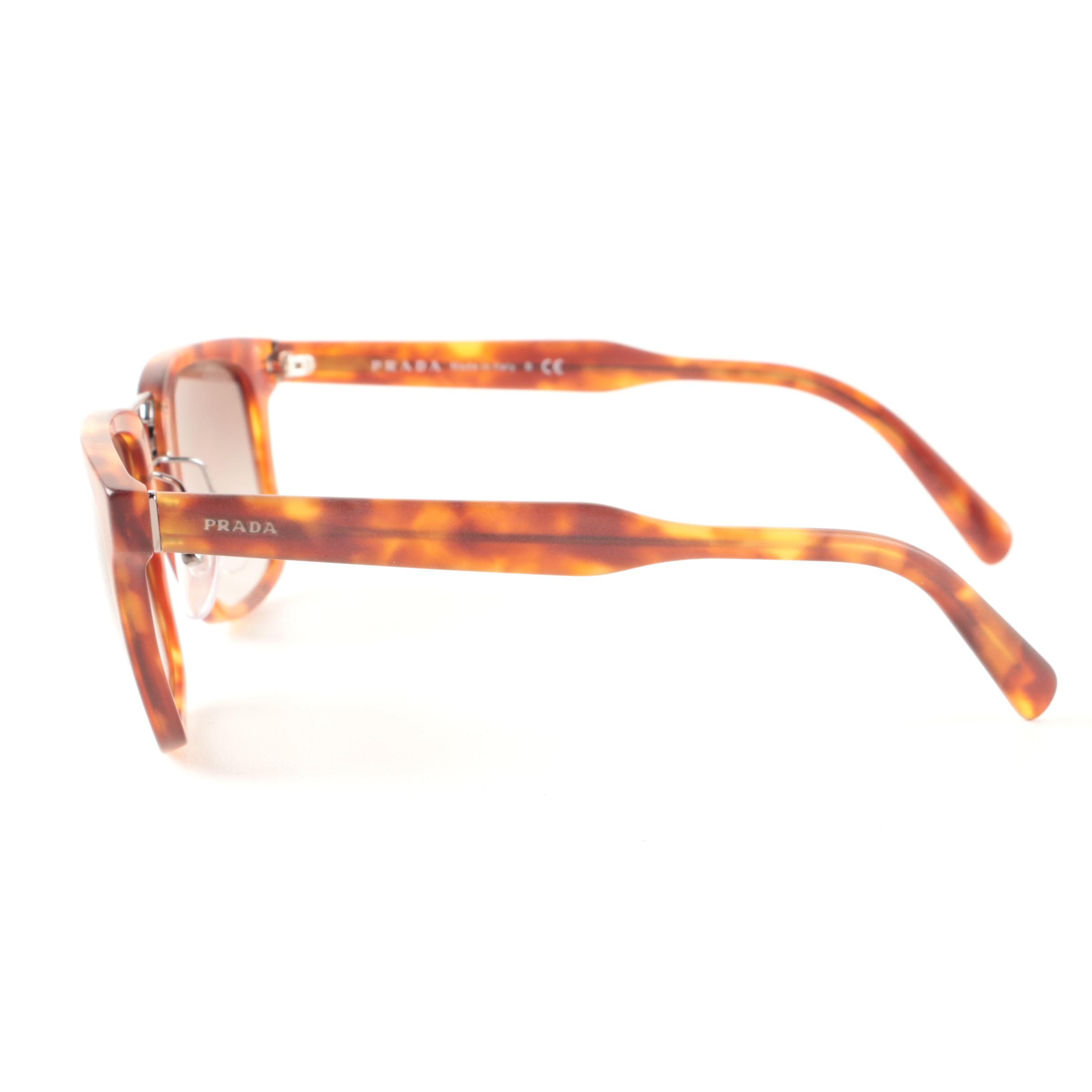 Prada SPR 14T Tortoiseshell Style Sunglasses