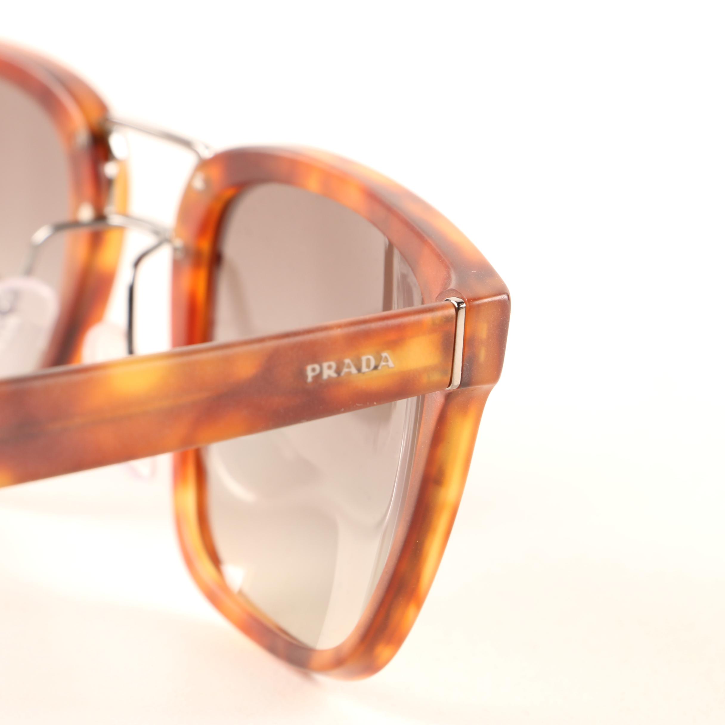 Prada SPR 14T Tortoiseshell Style Sunglasses