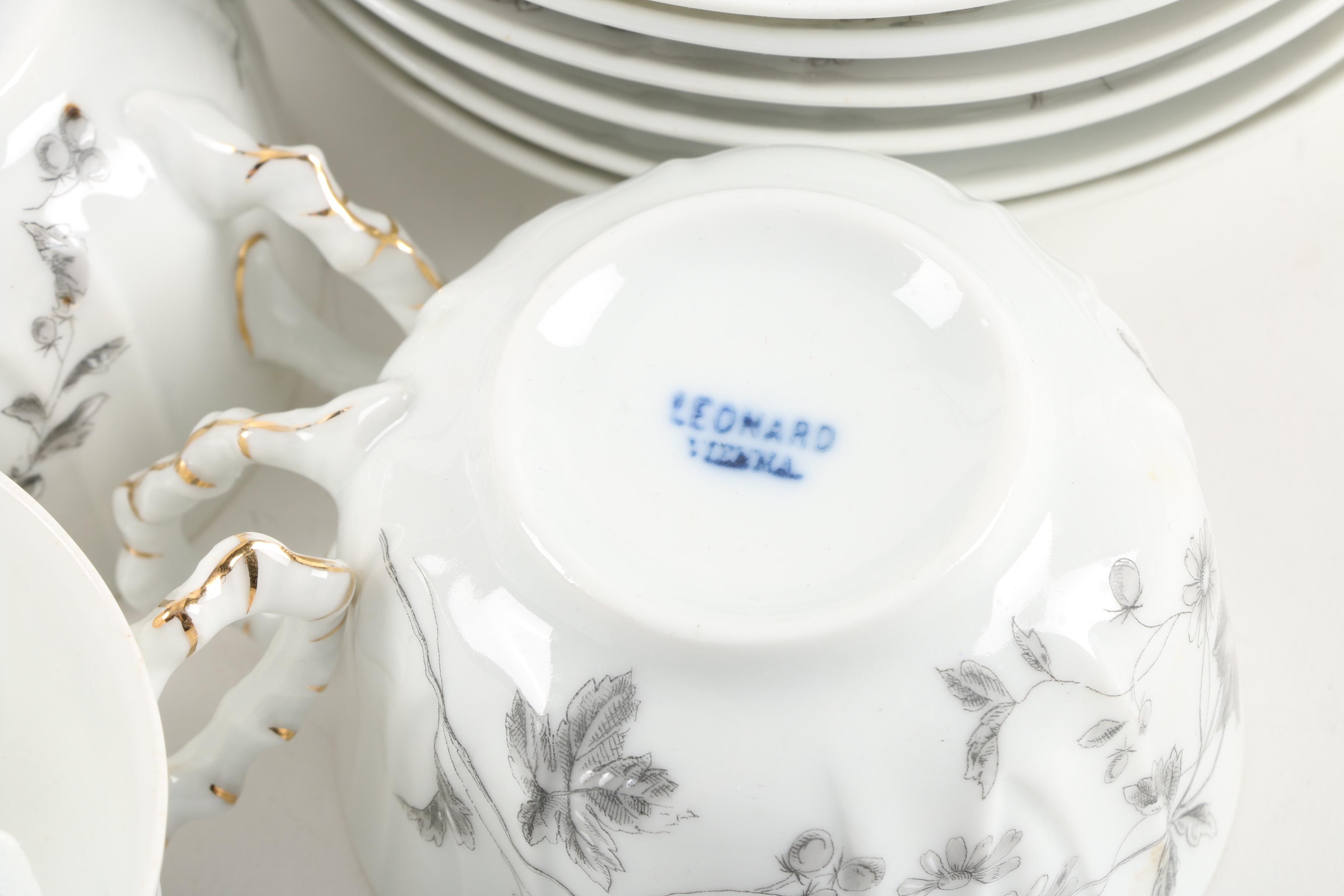Antique Leonard Vienna Porcelain Tableware