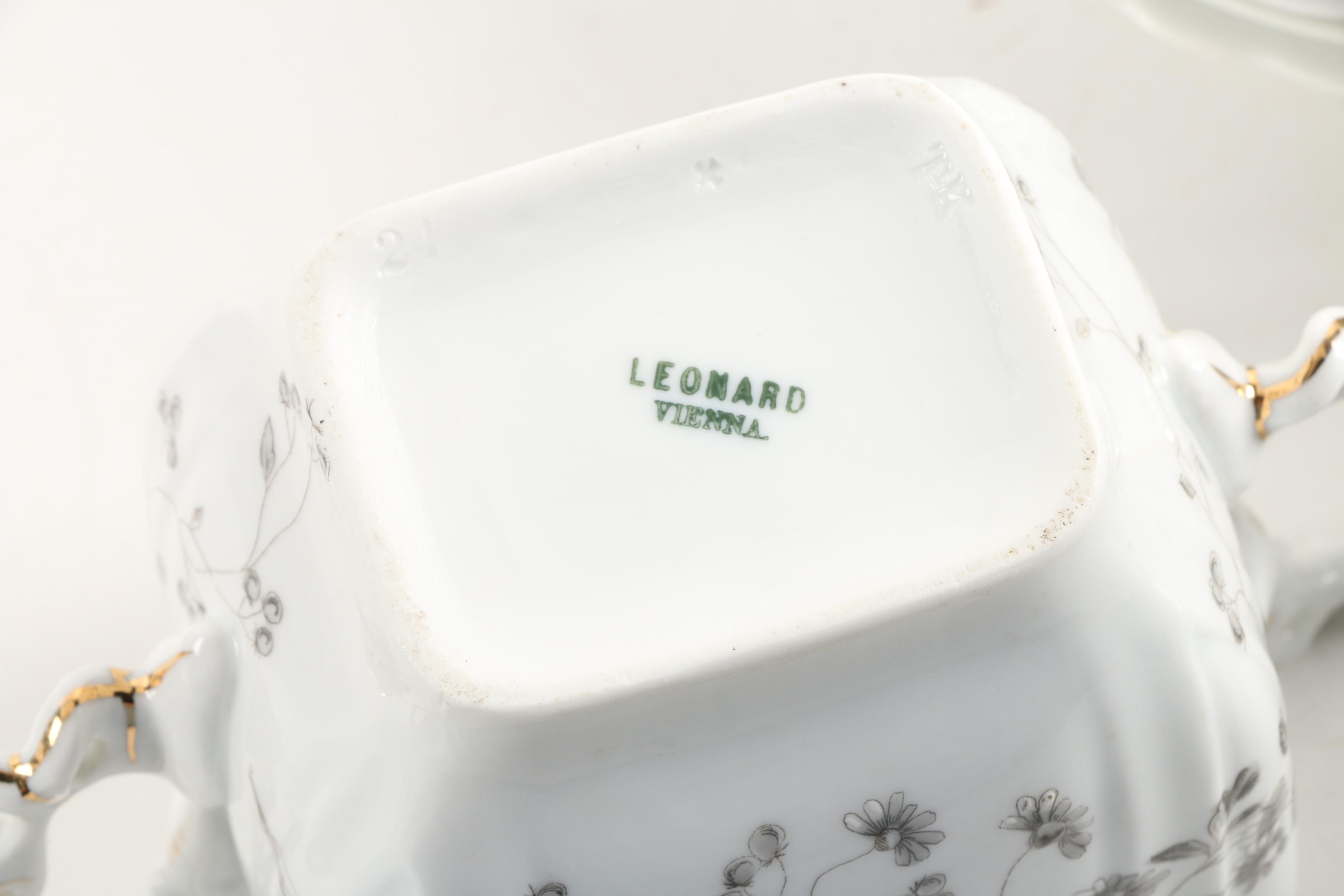Antique Leonard Vienna Porcelain Tableware