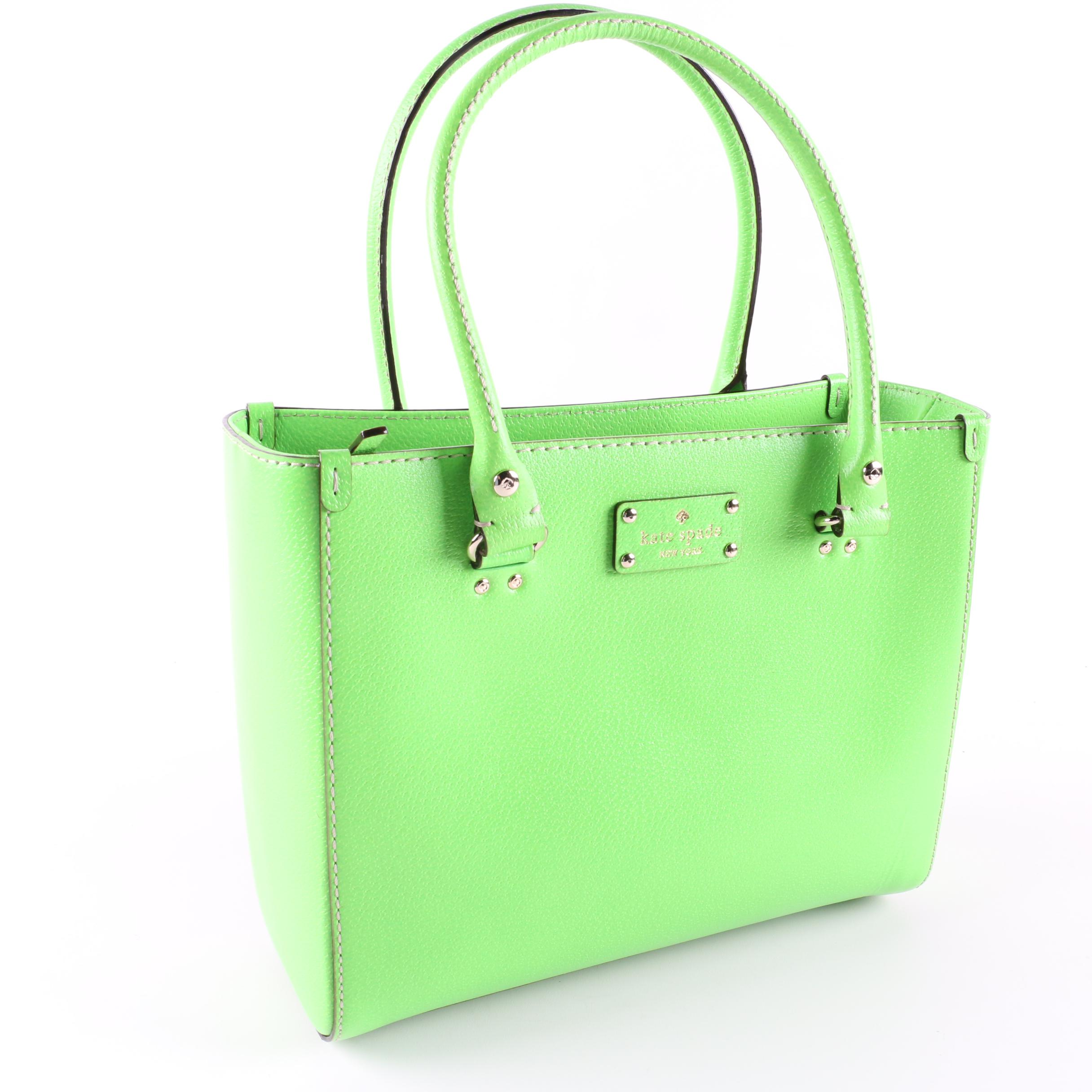 Kate Spade New York Wellesley Quinn Lime Green Leather Handbag