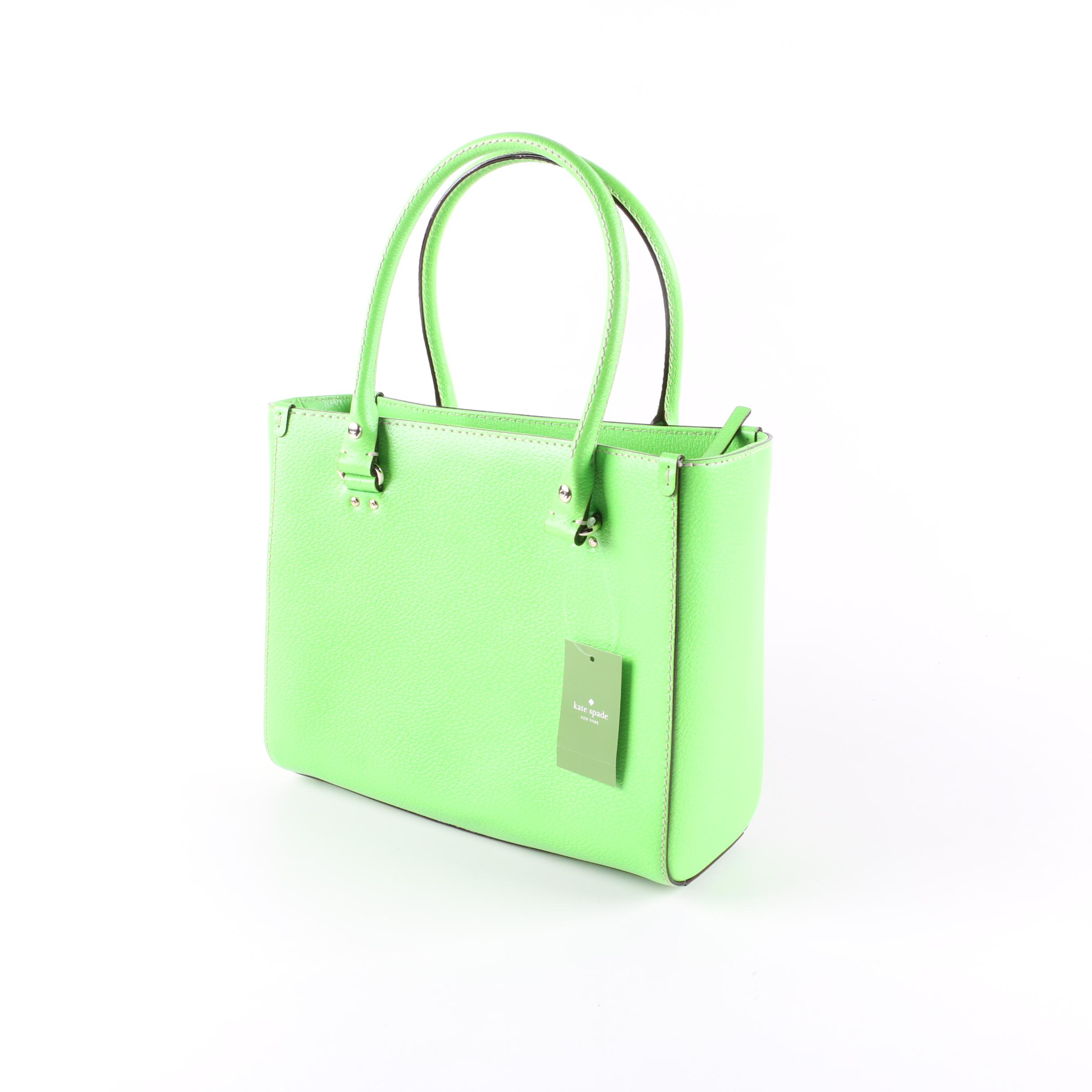 Kate Spade New York Wellesley Quinn Lime Green Leather Handbag
