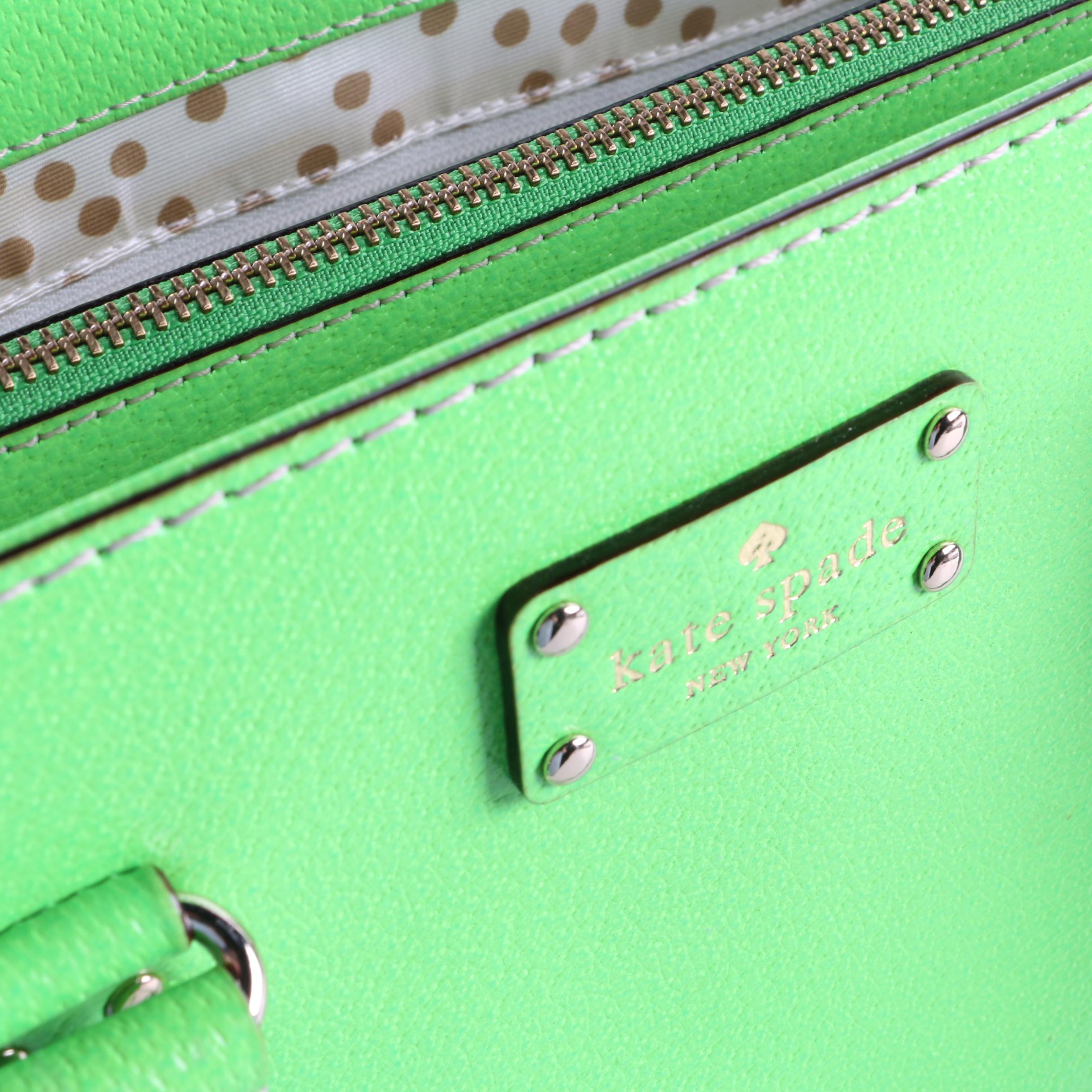 Kate Spade New York Wellesley Quinn Lime Green Leather Handbag