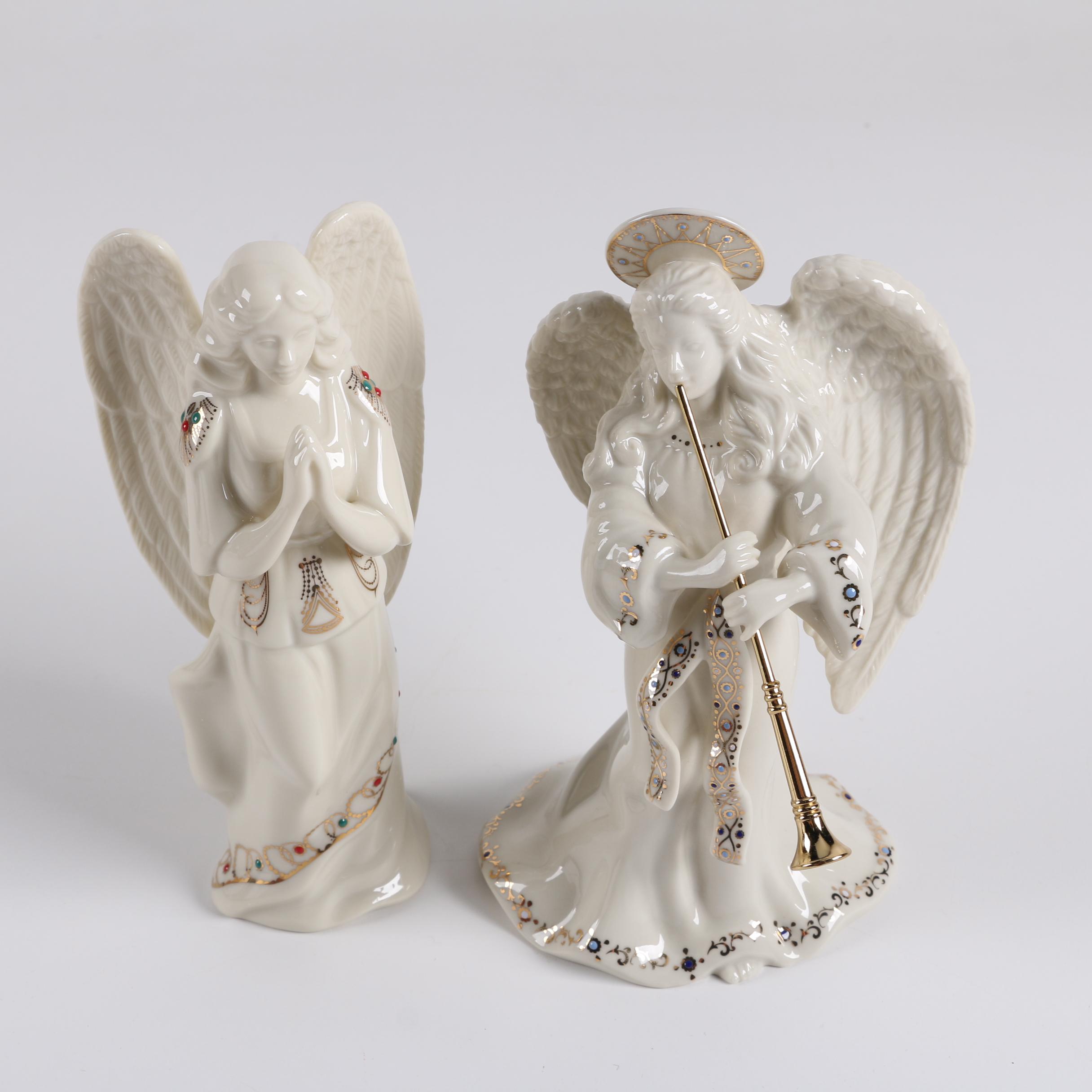 Lenox China Jewels Collection Porcelain Angel Figurines