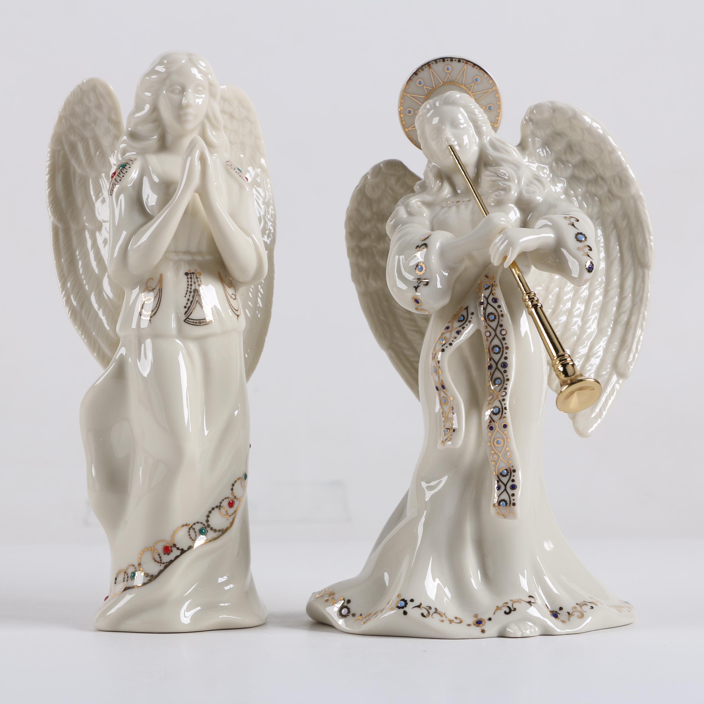 Lenox China Jewels Collection Porcelain Angel Figurines