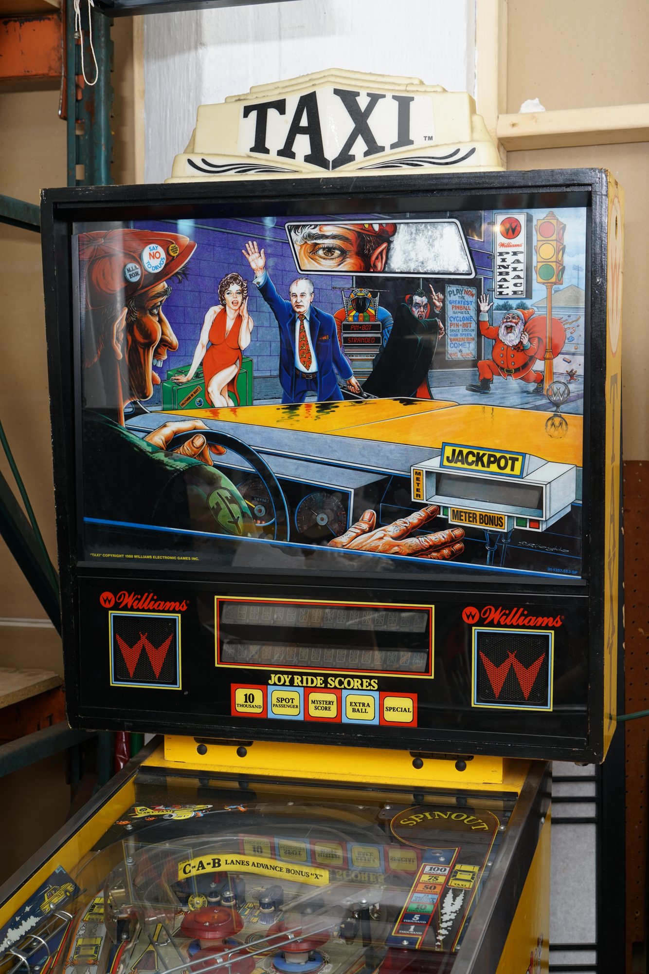 1988 Williams "Taxi" Pinball Machine