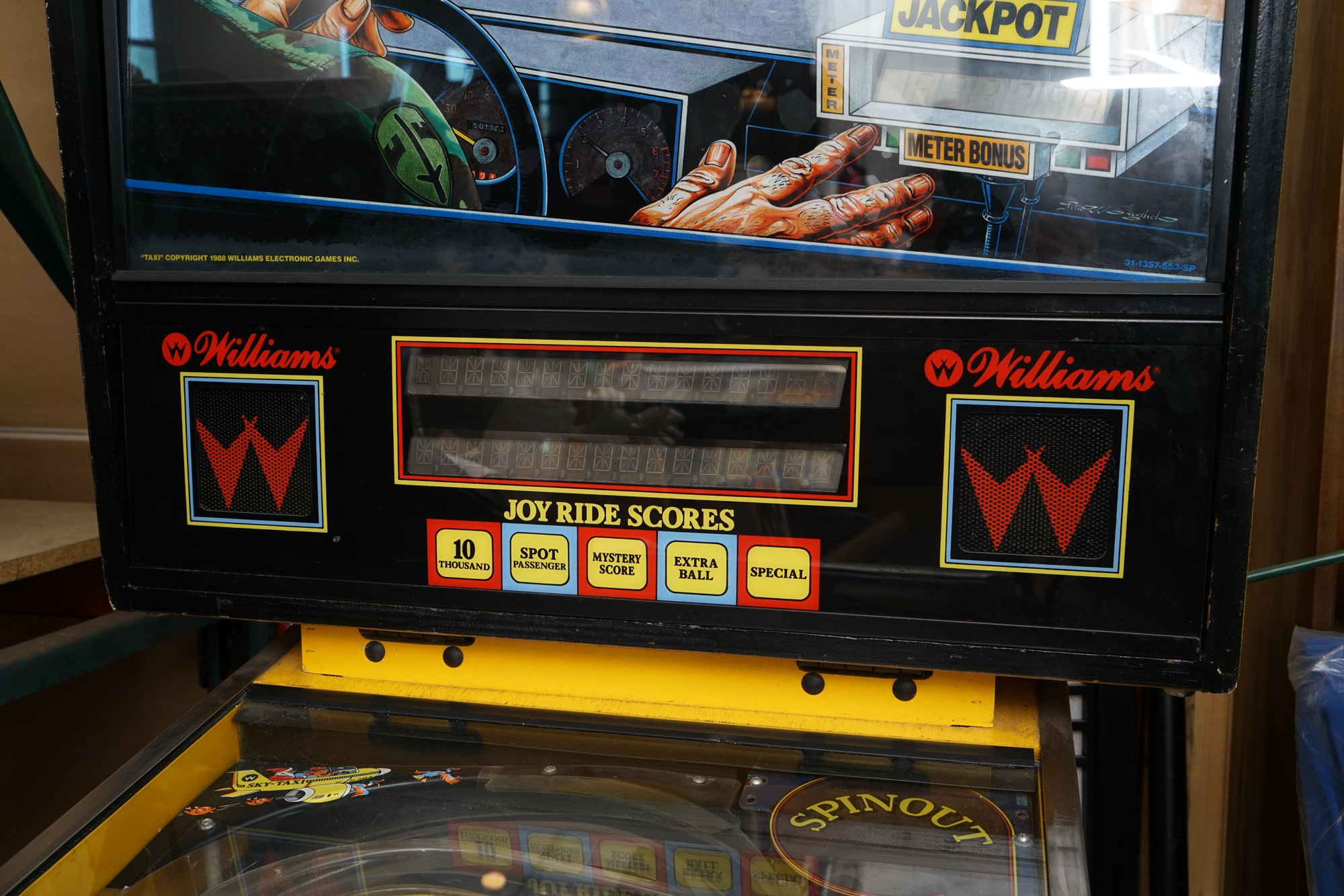 1988 Williams "Taxi" Pinball Machine