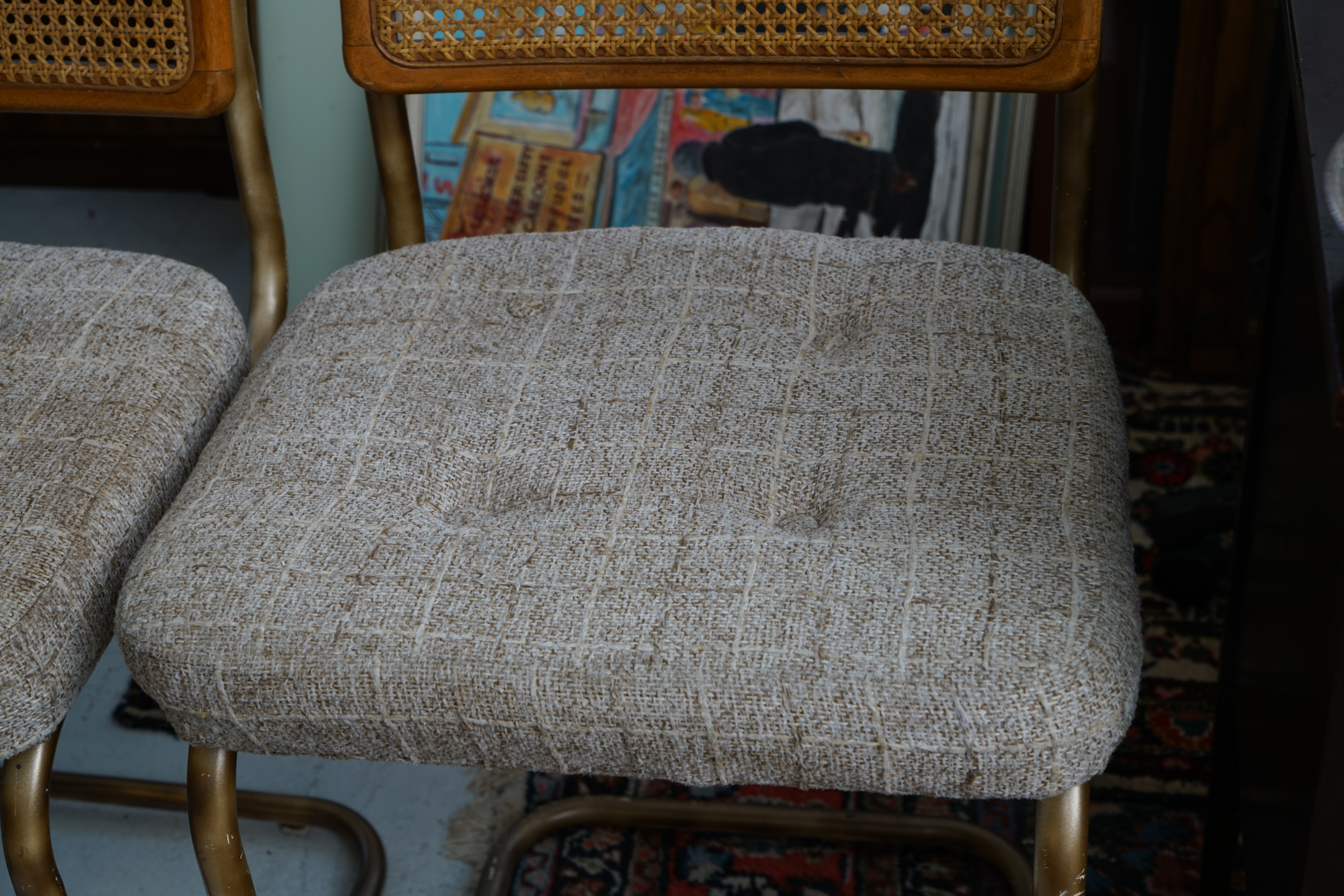 Upholstered Cantilever Counter-Height Seats