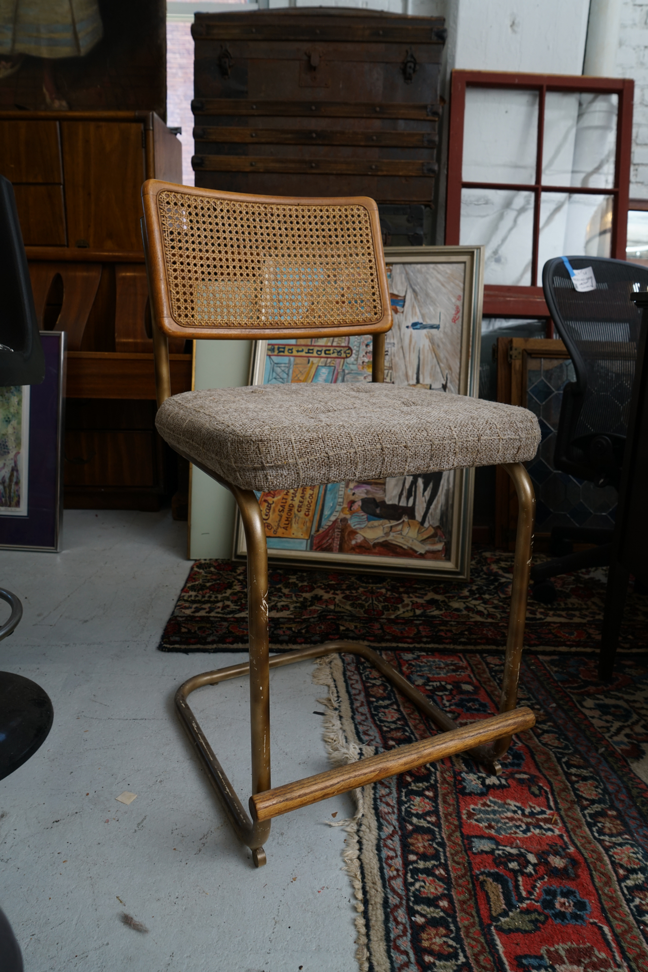 Upholstered Cantilever Counter-Height Seats