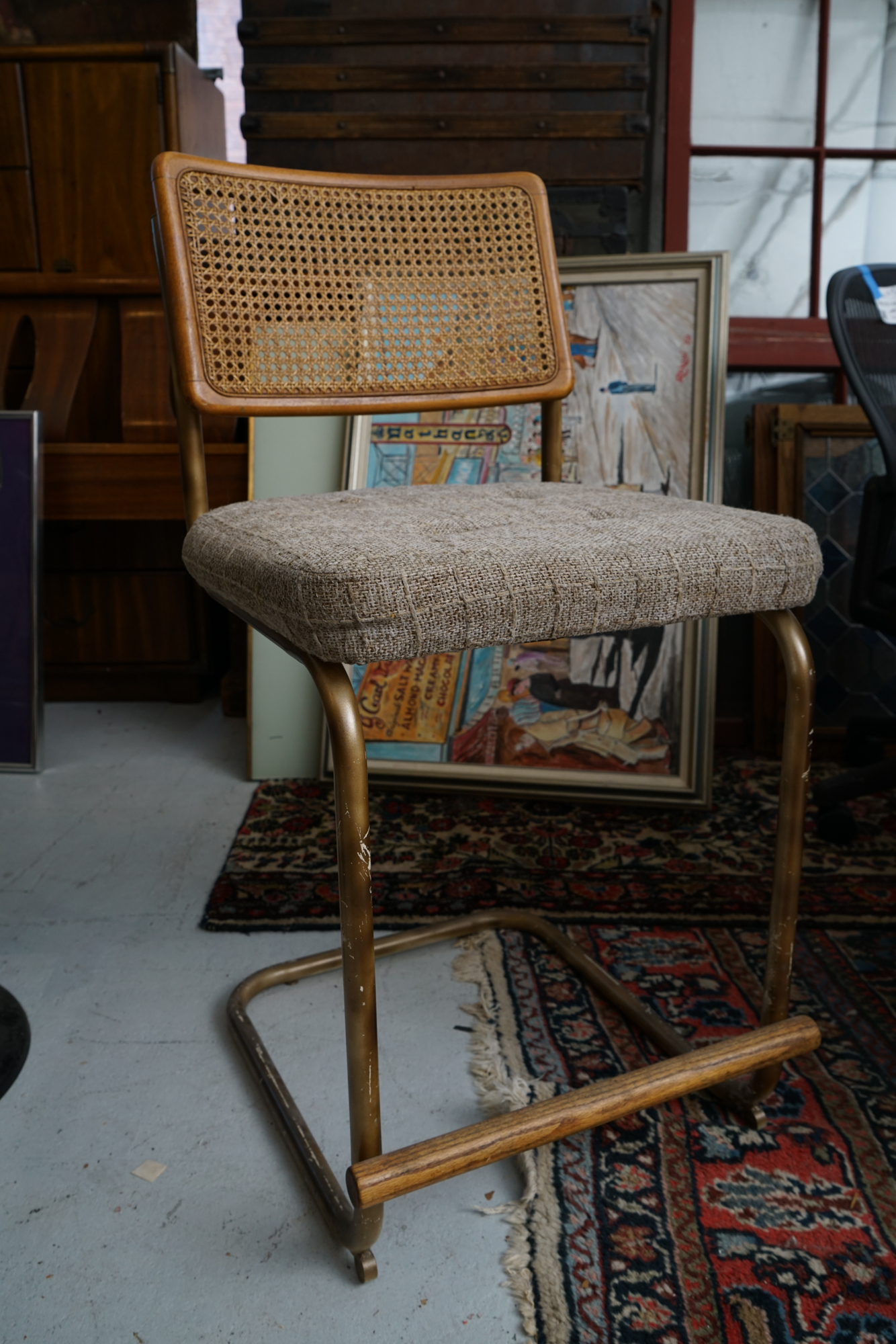 Upholstered Cantilever Counter-Height Seats