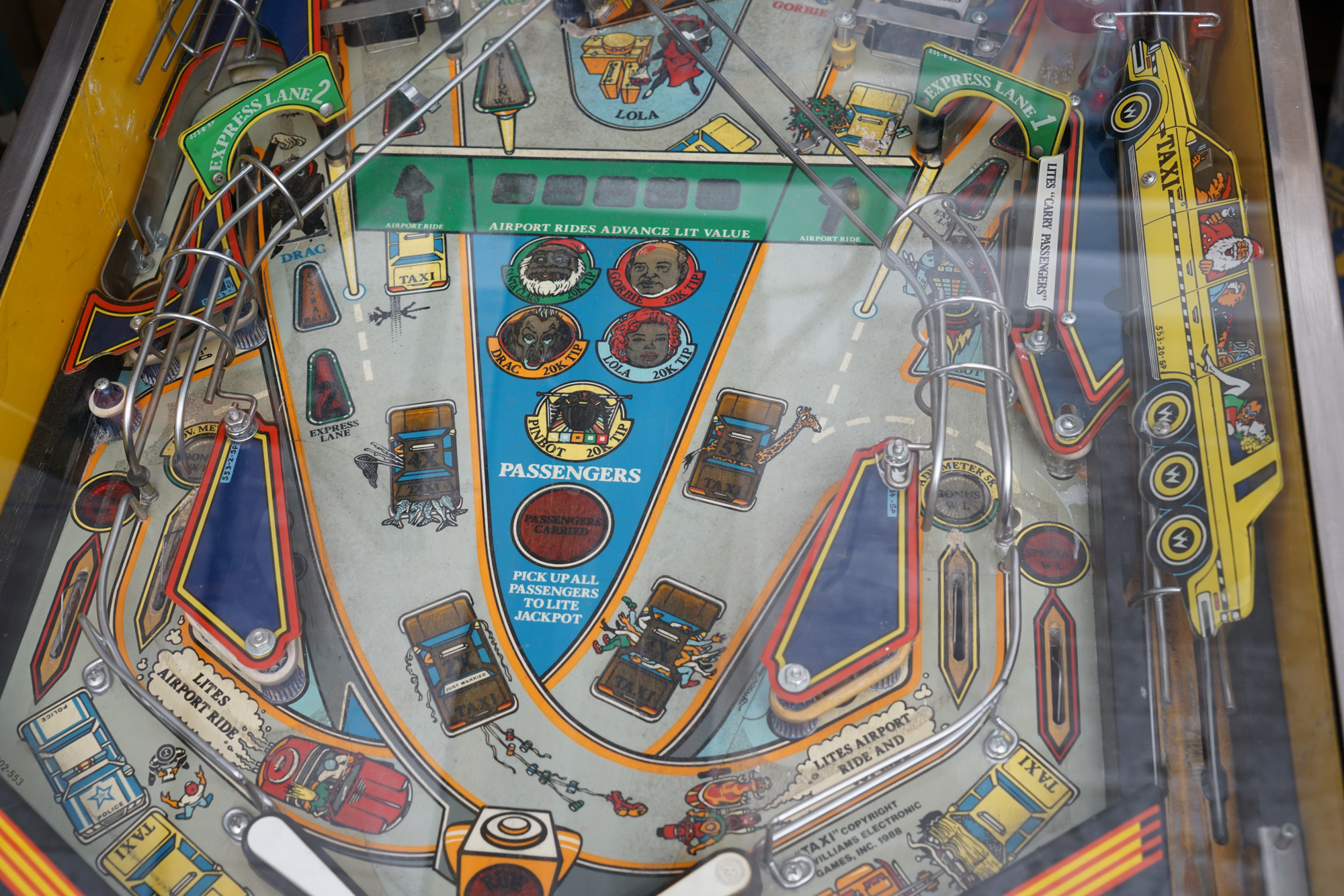 1988 Williams "Taxi" Pinball Machine