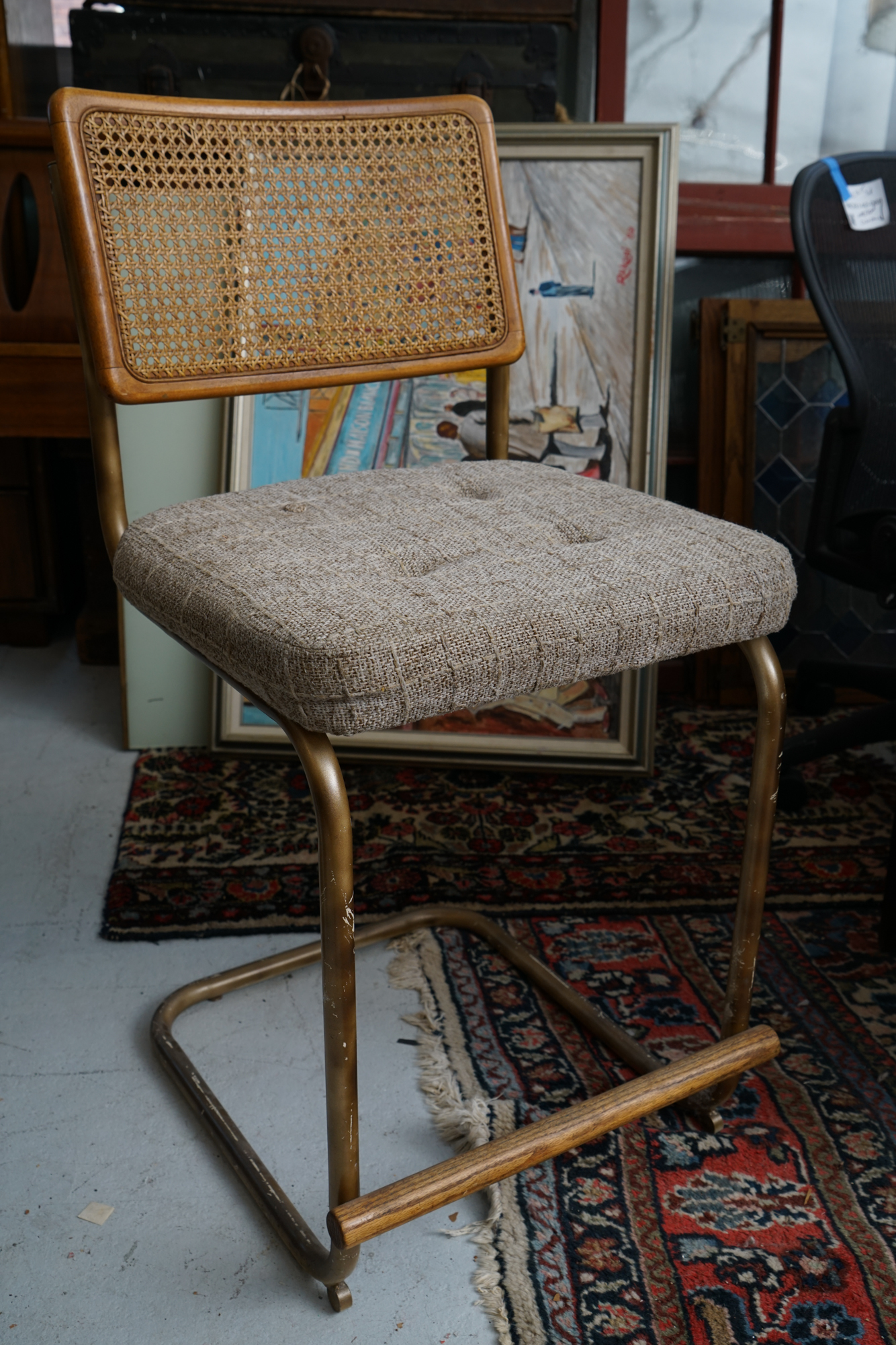 Upholstered Cantilever Counter-Height Seats