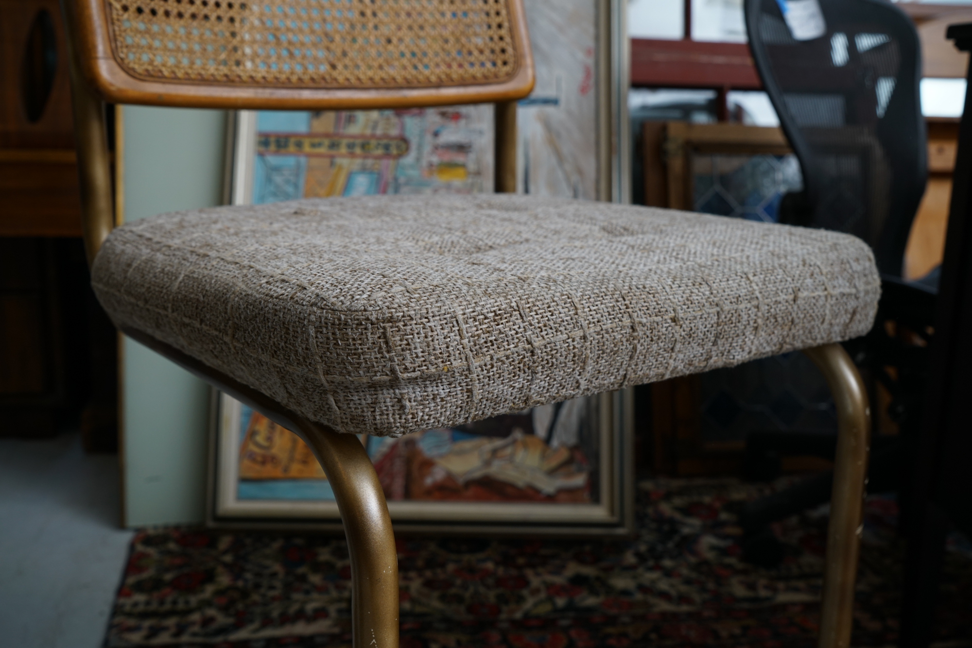 Upholstered Cantilever Counter-Height Seats