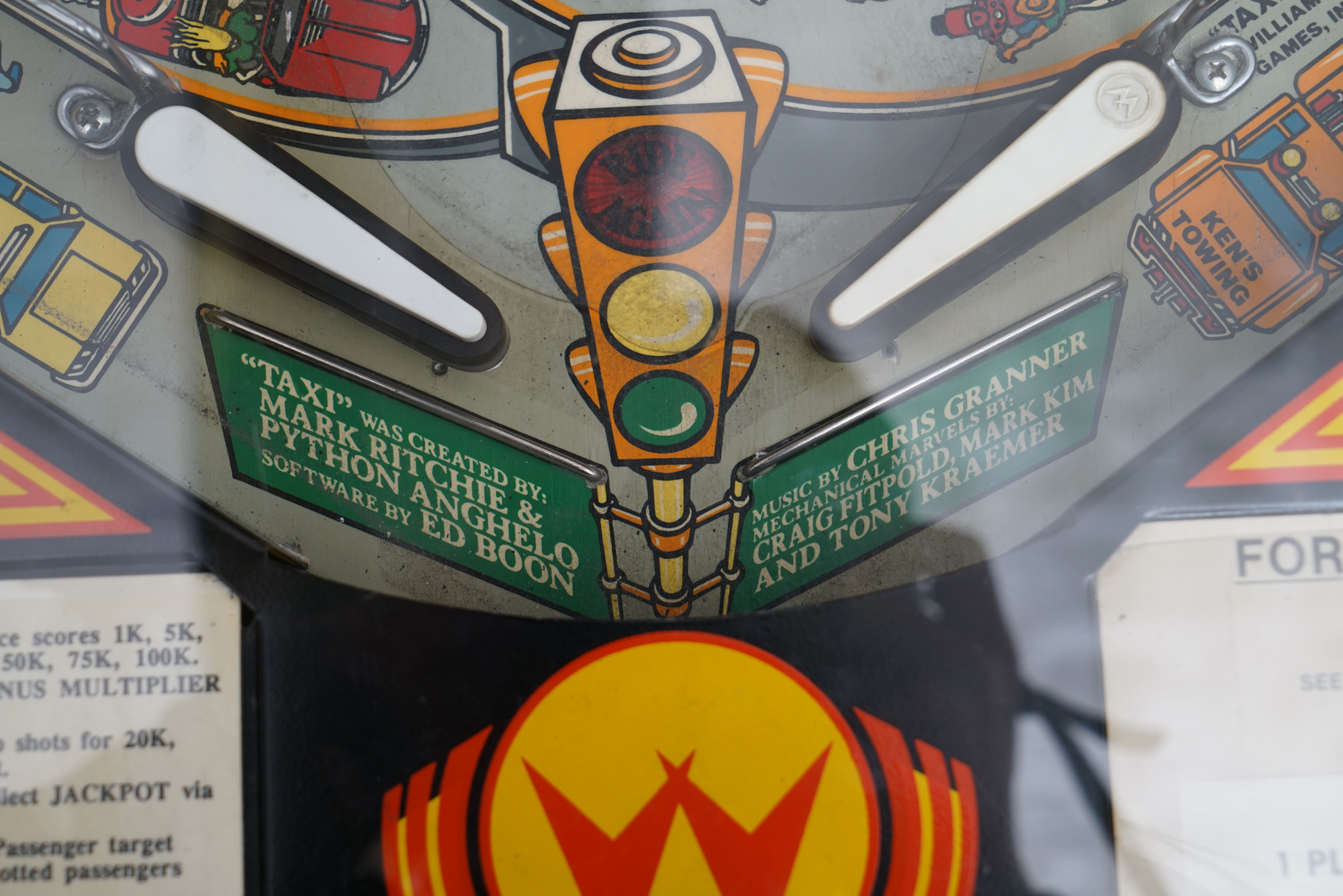 1988 Williams "Taxi" Pinball Machine