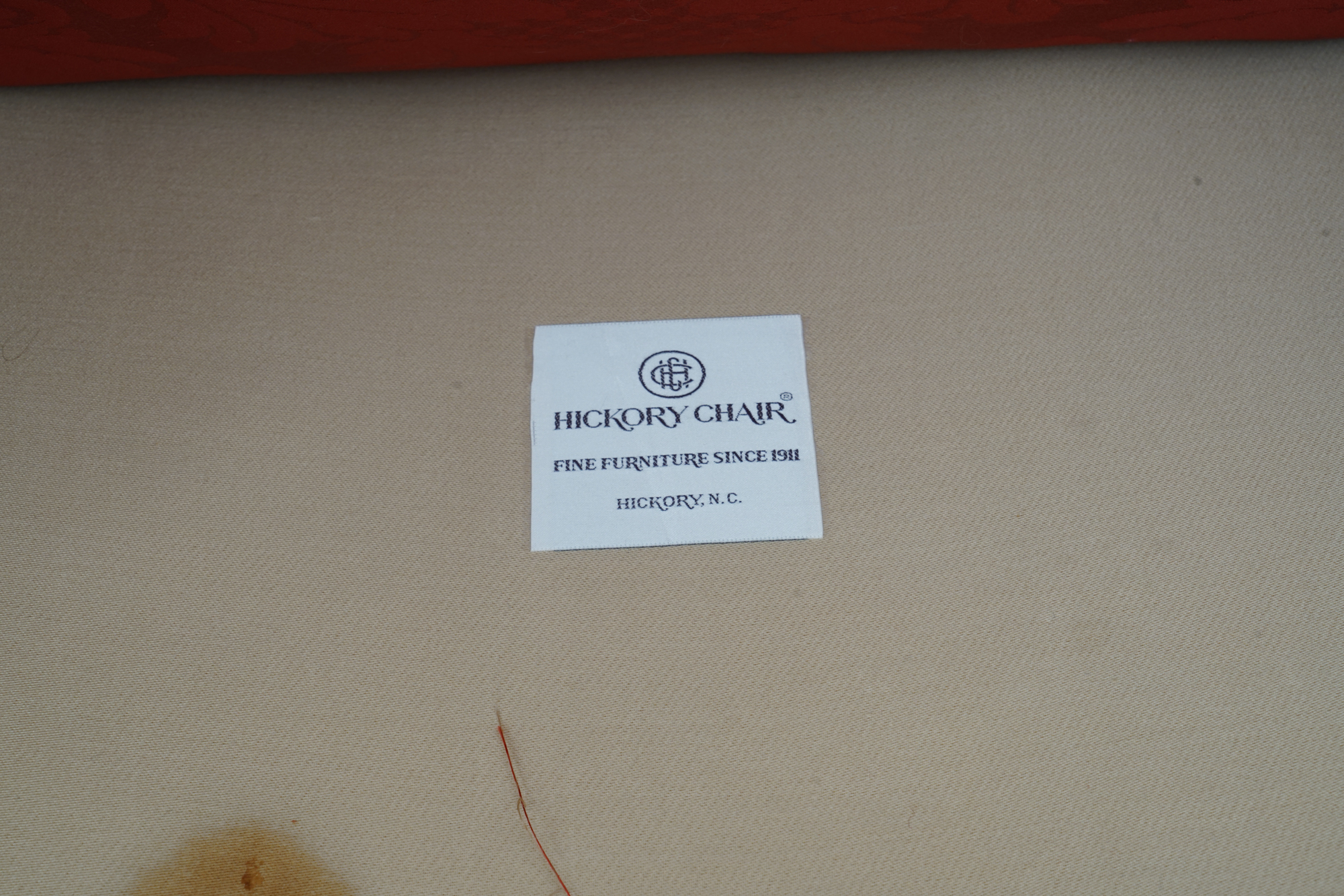 Chippendale Style Damask Wing Chair by Hickory Chair Furniture Company