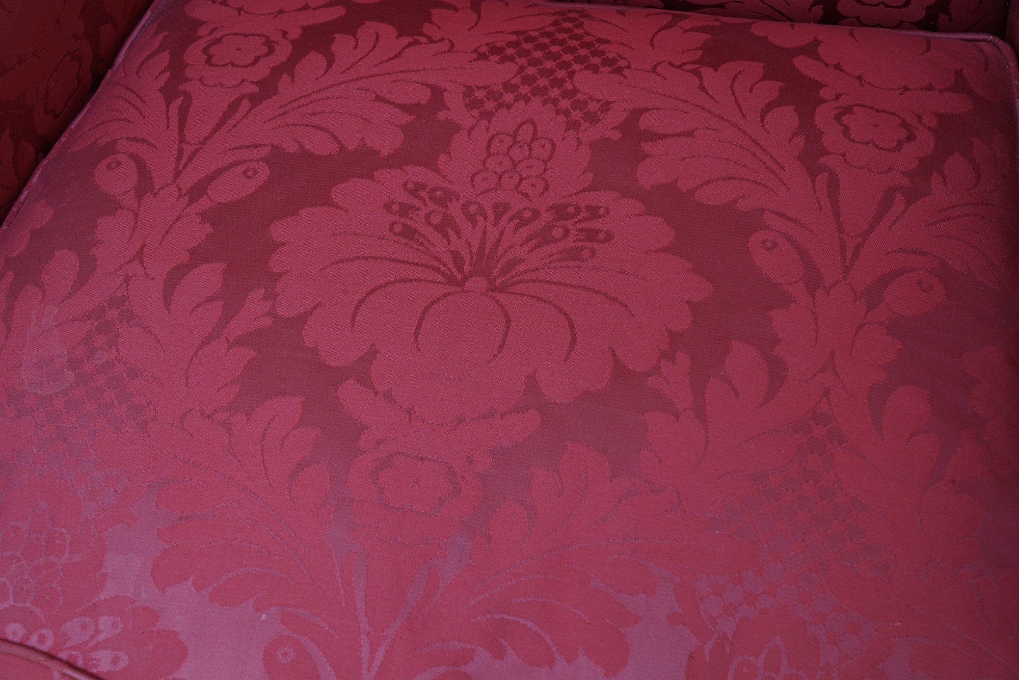 Chippendale Style Damask Wing Chair by Hickory Chair Furniture Company