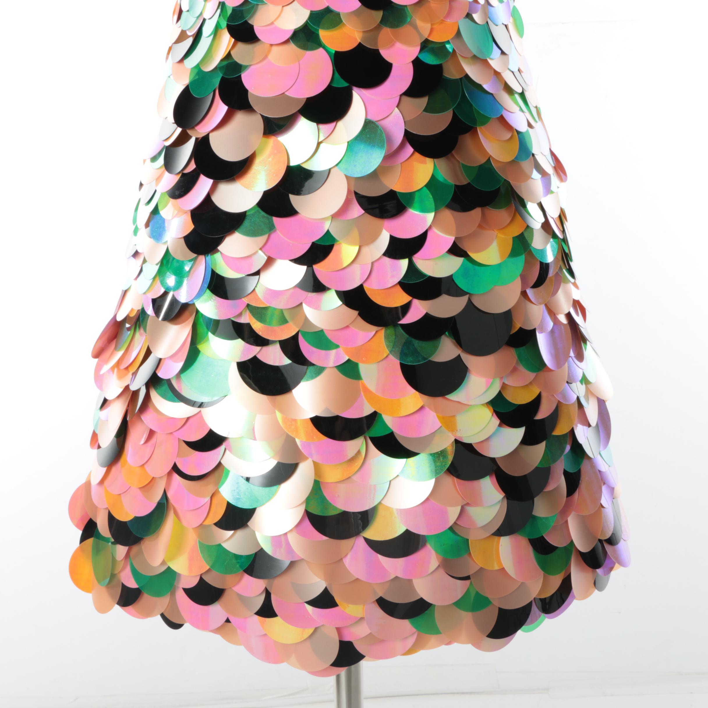 Women's Terani Couture Multicolored Paillette Sequined Mini Dress