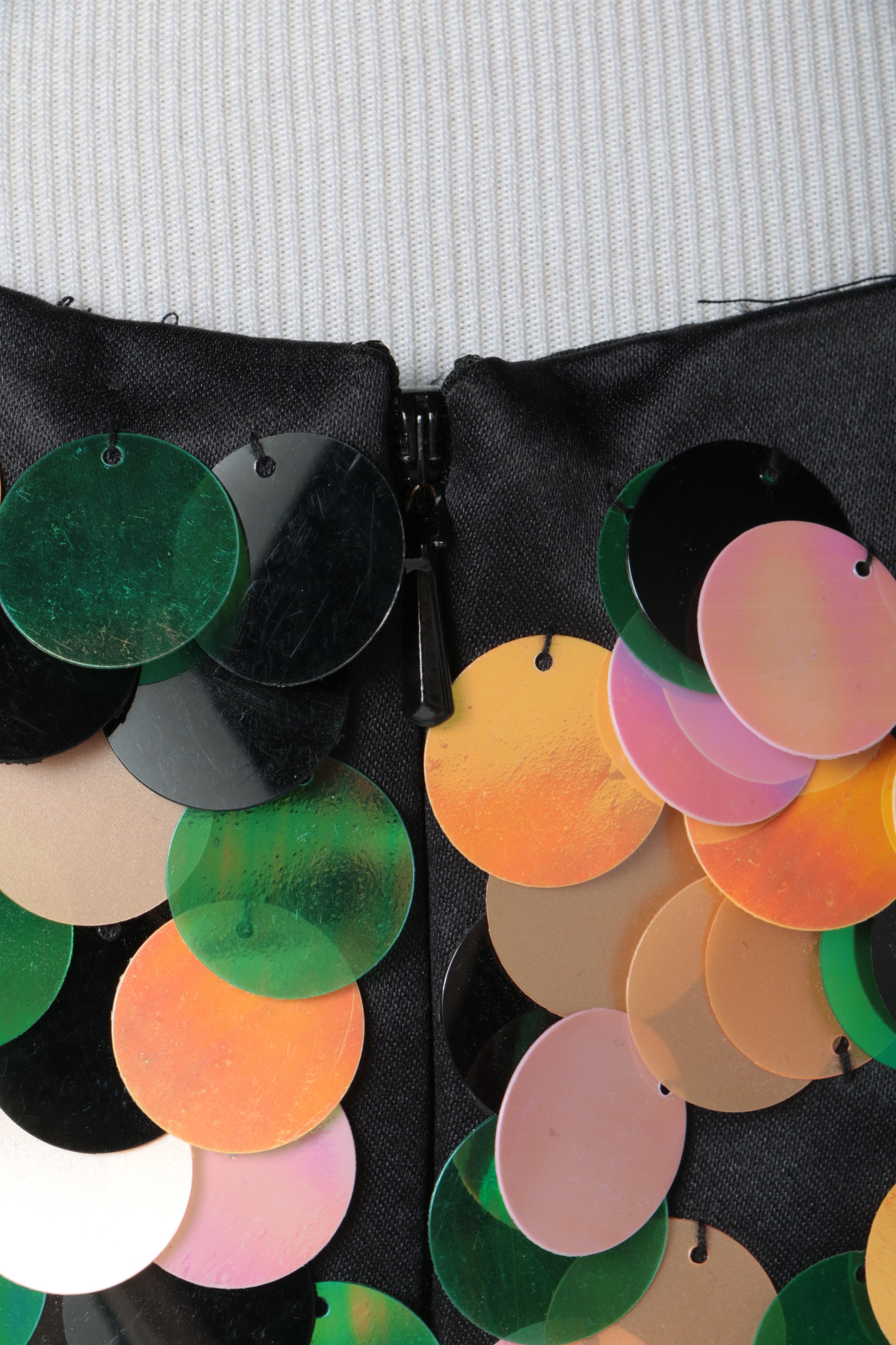 Women's Terani Couture Multicolored Paillette Sequined Mini Dress