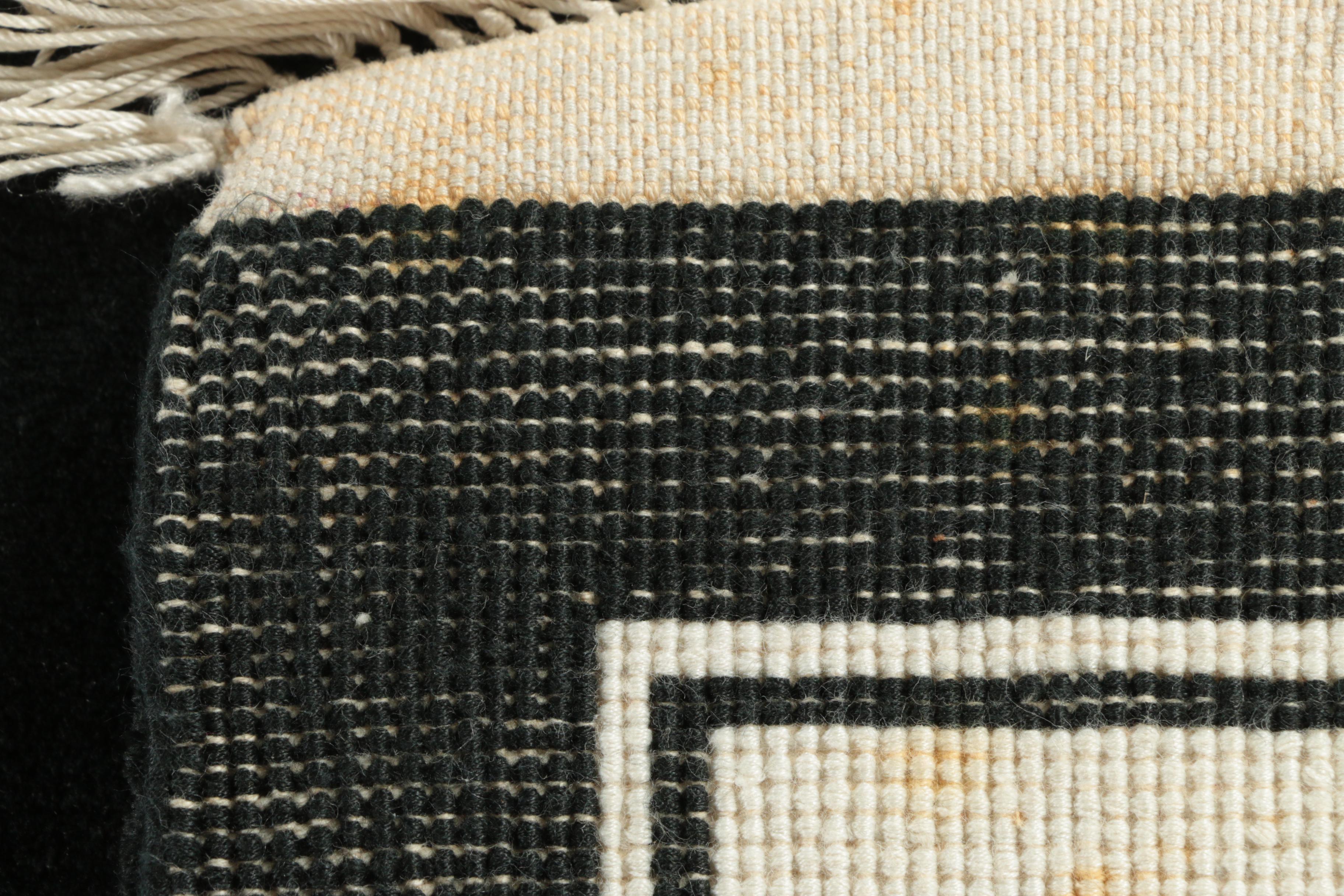 Finely Hand-Knotted and Carved Chinese Silk Area Rug