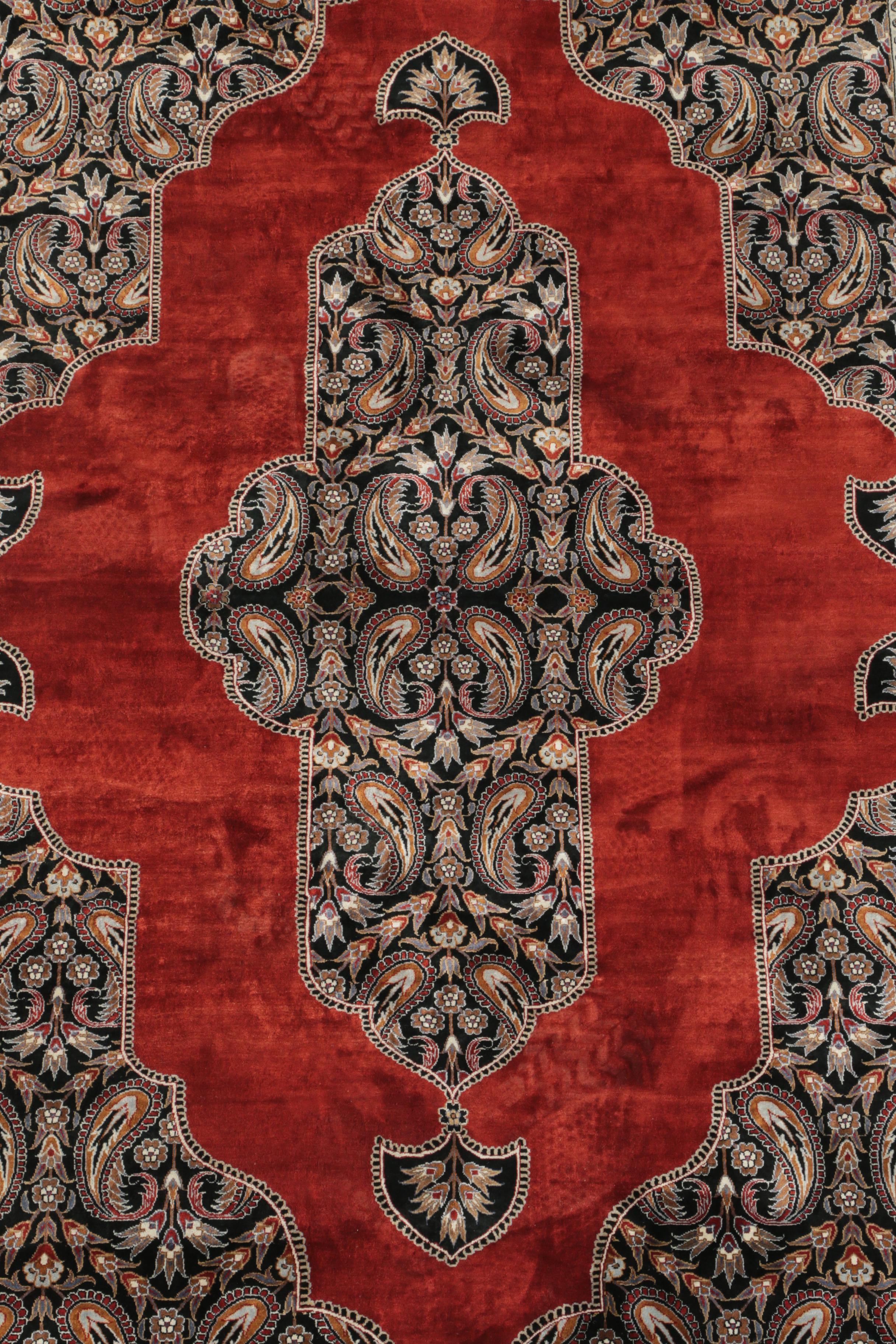 Hand-Knotted Sino-Persian Silk Area Rug