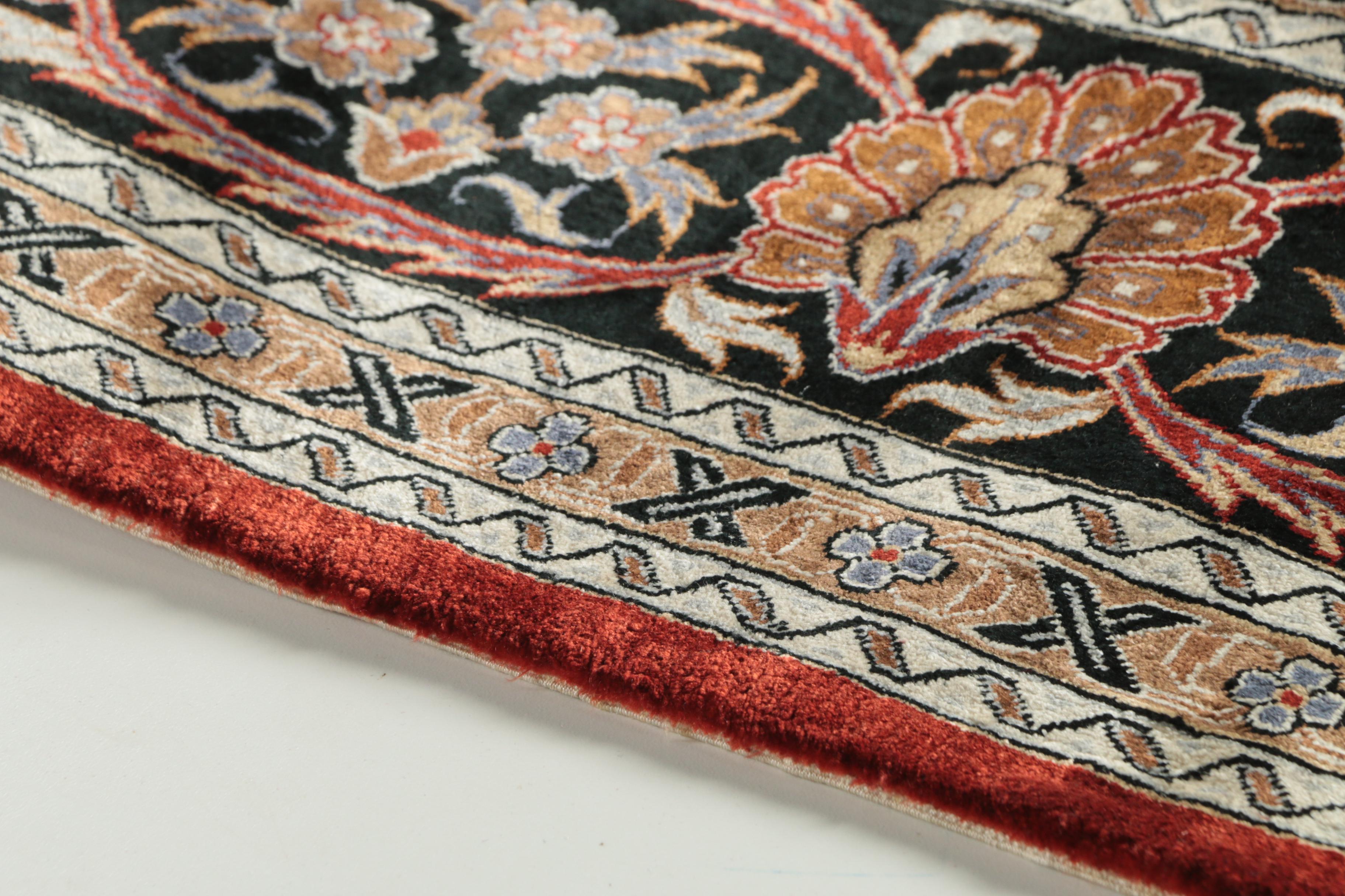 Hand-Knotted Sino-Persian Silk Area Rug