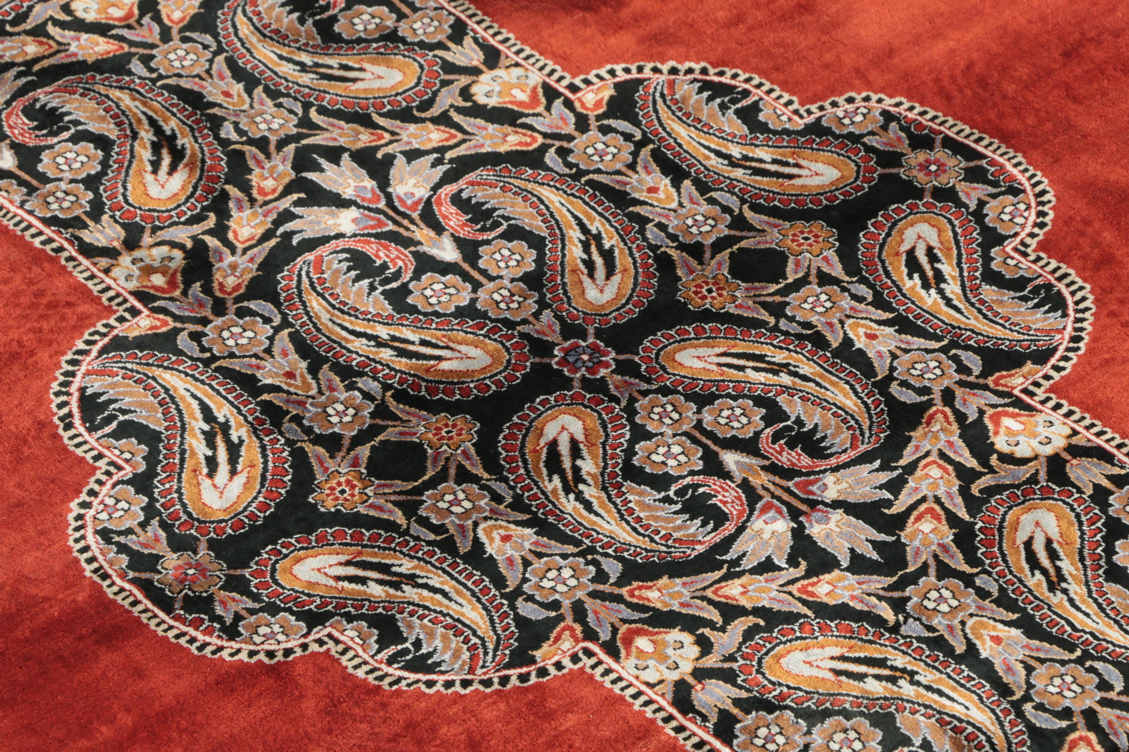 Hand-Knotted Sino-Persian Silk Area Rug