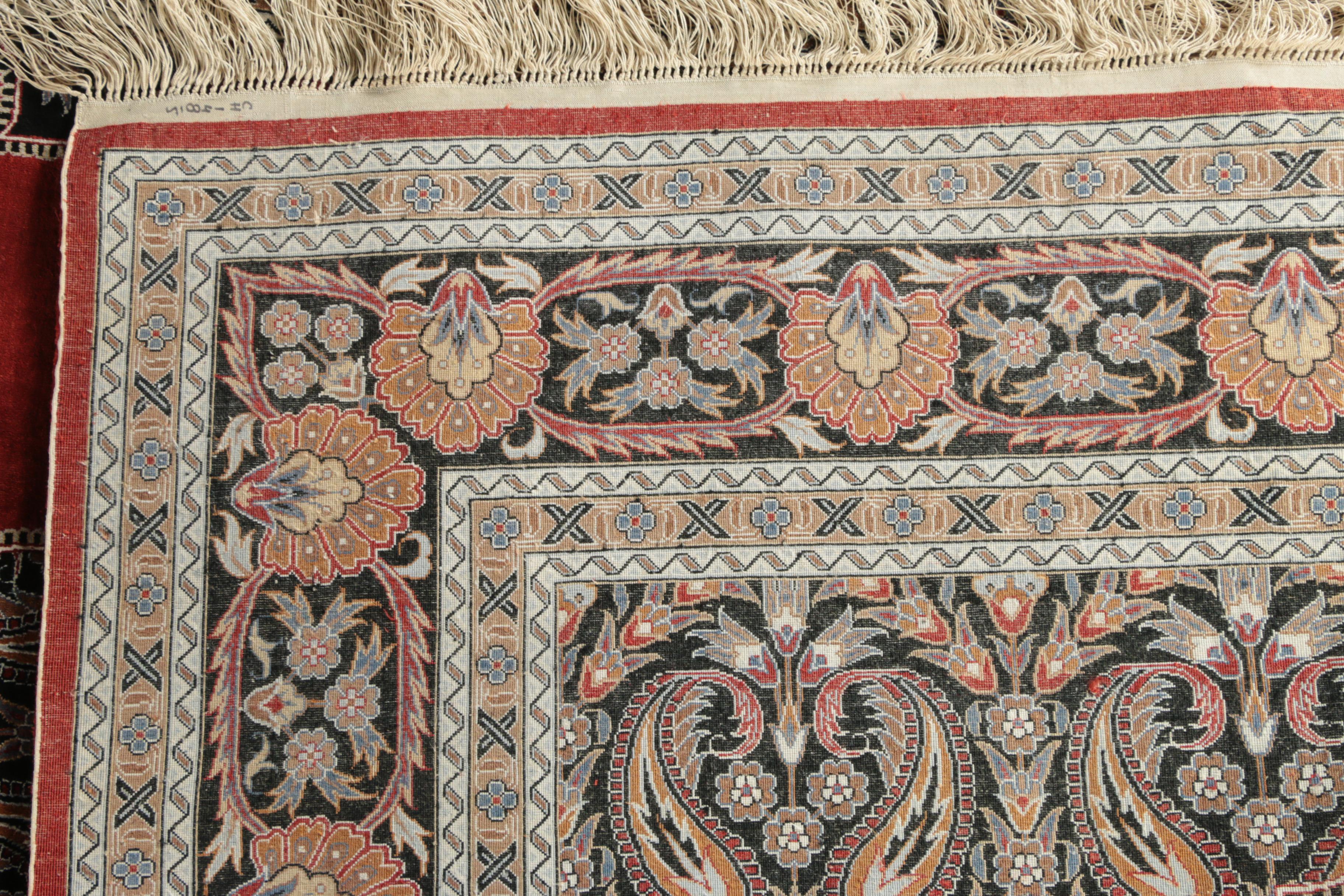 Hand-Knotted Sino-Persian Silk Area Rug