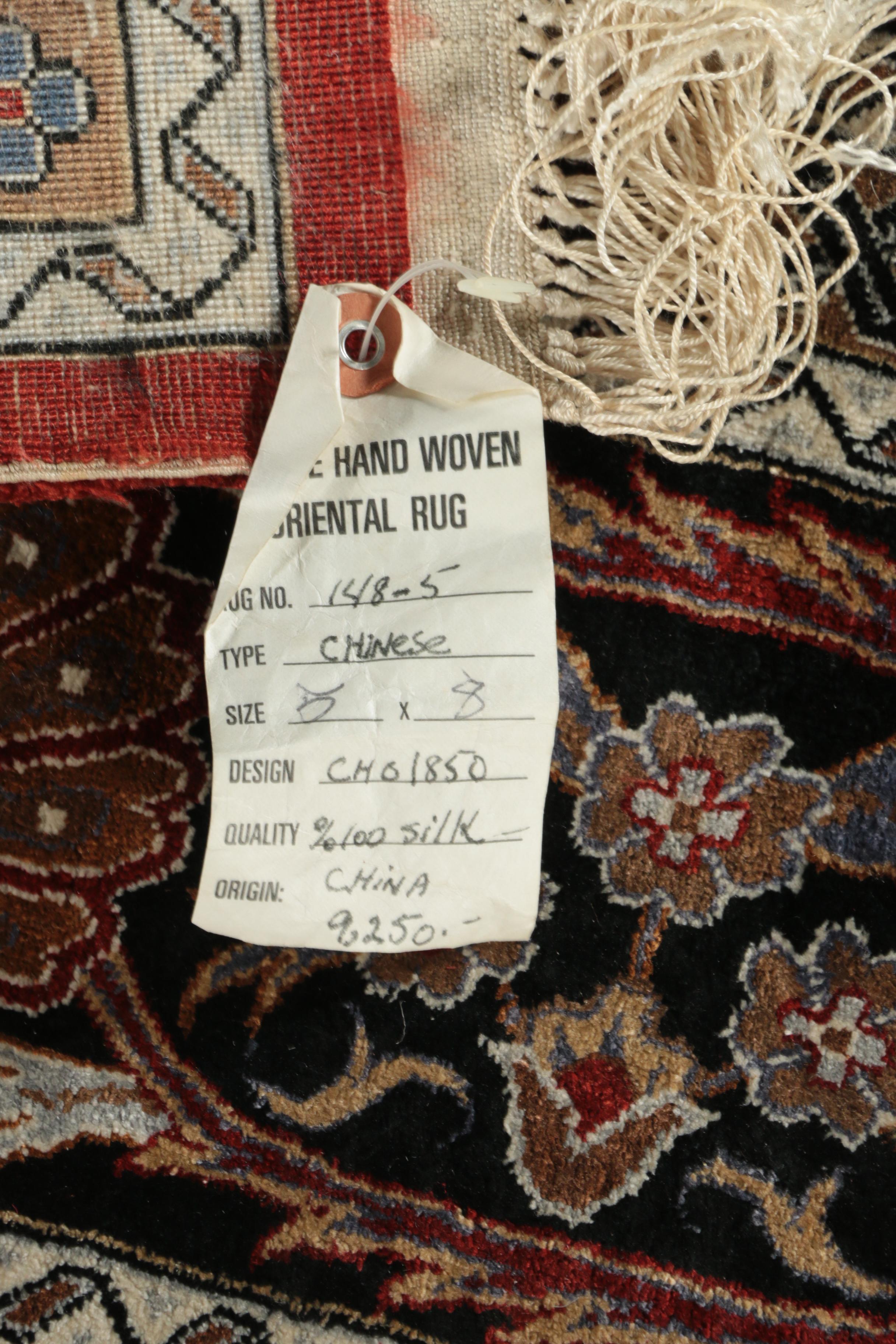 Hand-Knotted Sino-Persian Silk Area Rug