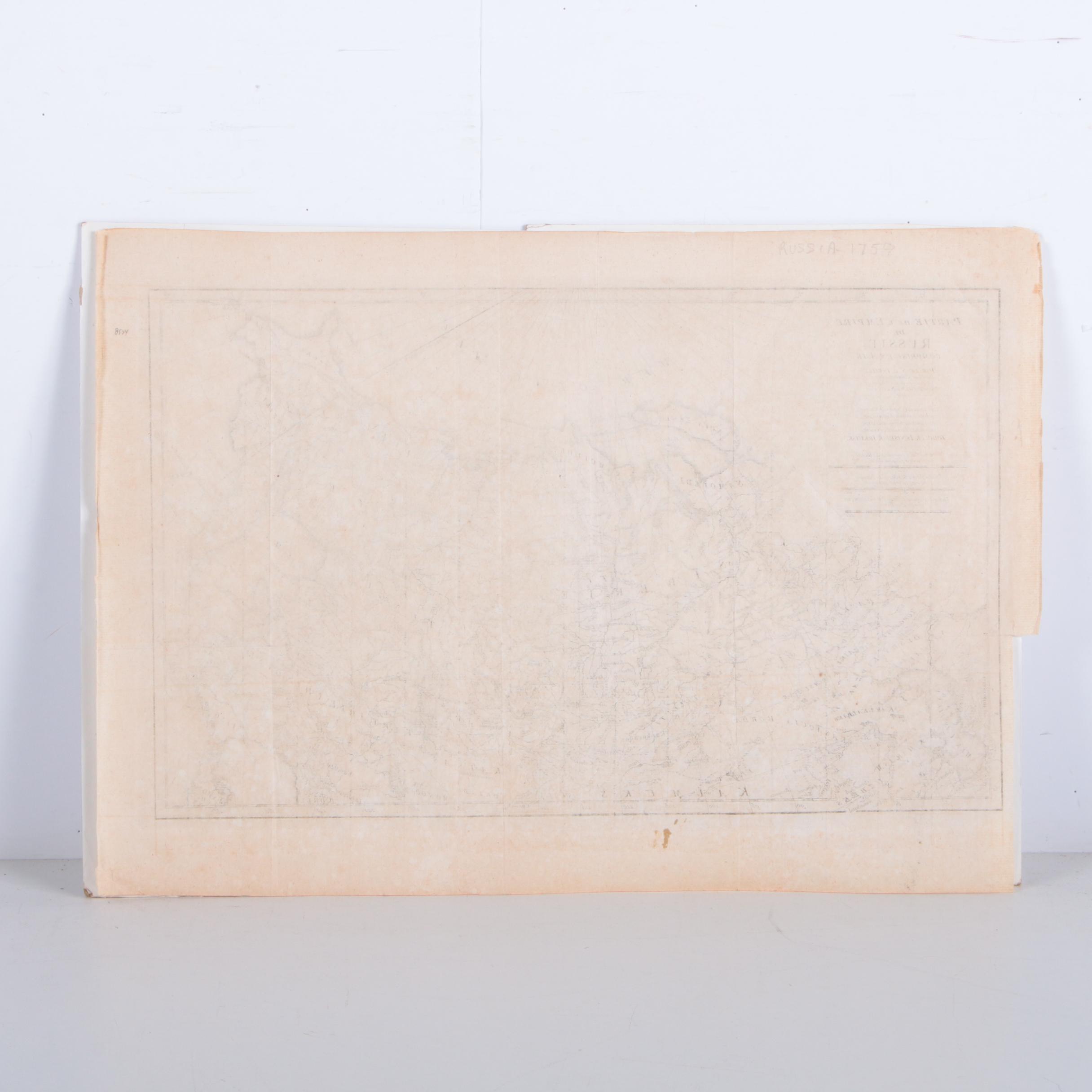 French Map Engraving  "Partie de l'Empire de Russie Comrise én Asie"