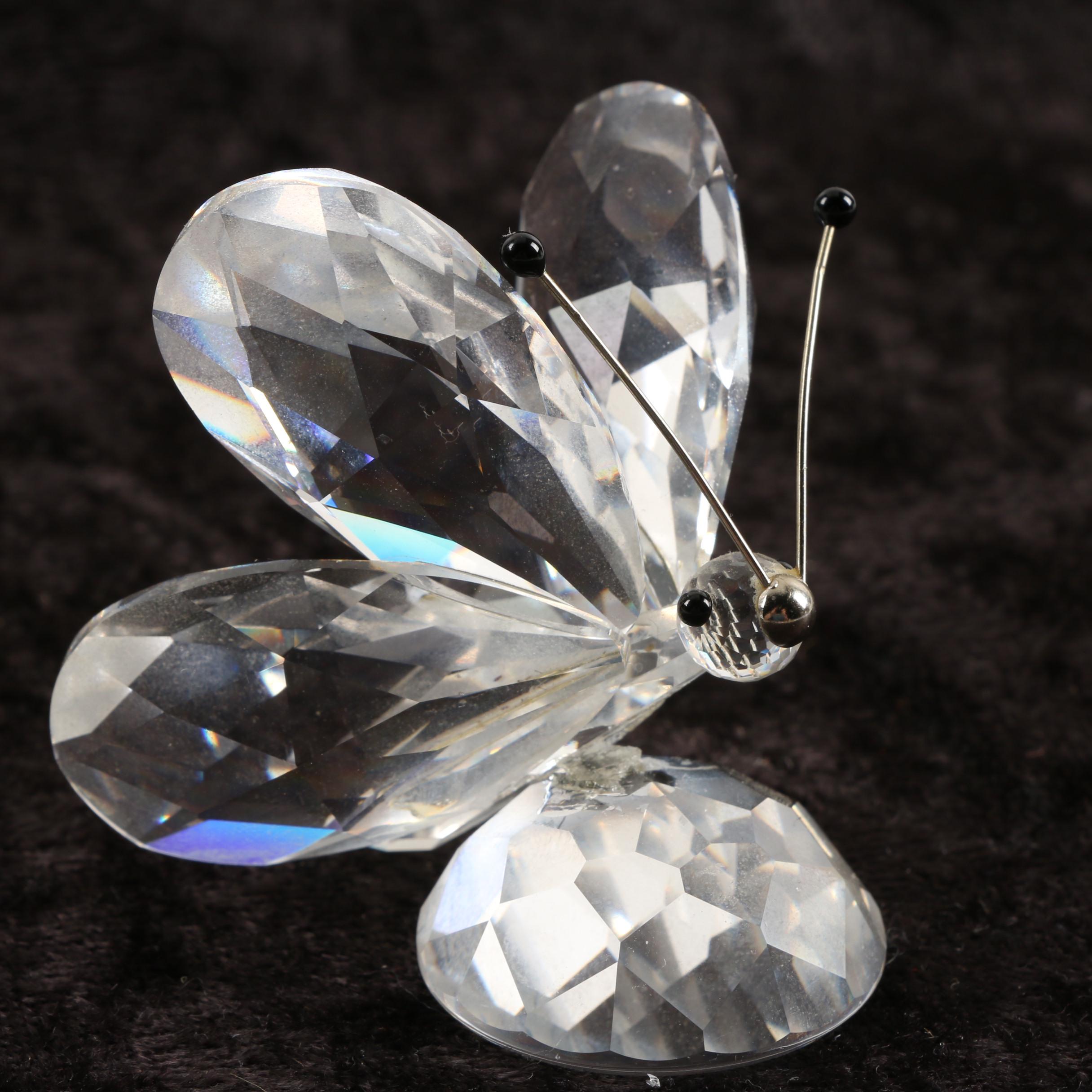 Vintage Swarovski Crystal Butterfly Figurines
