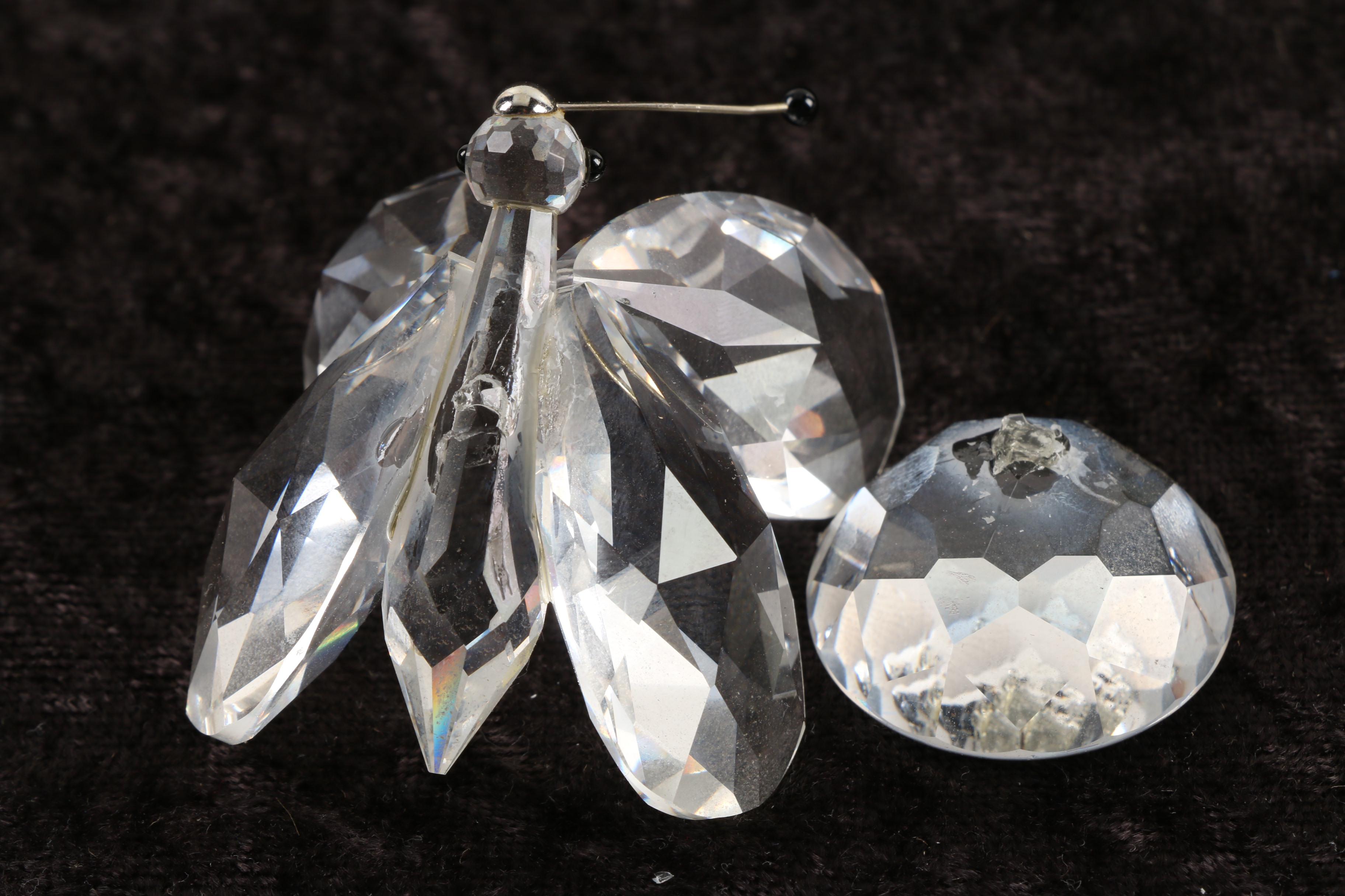 Vintage Swarovski Crystal Butterfly Figurines