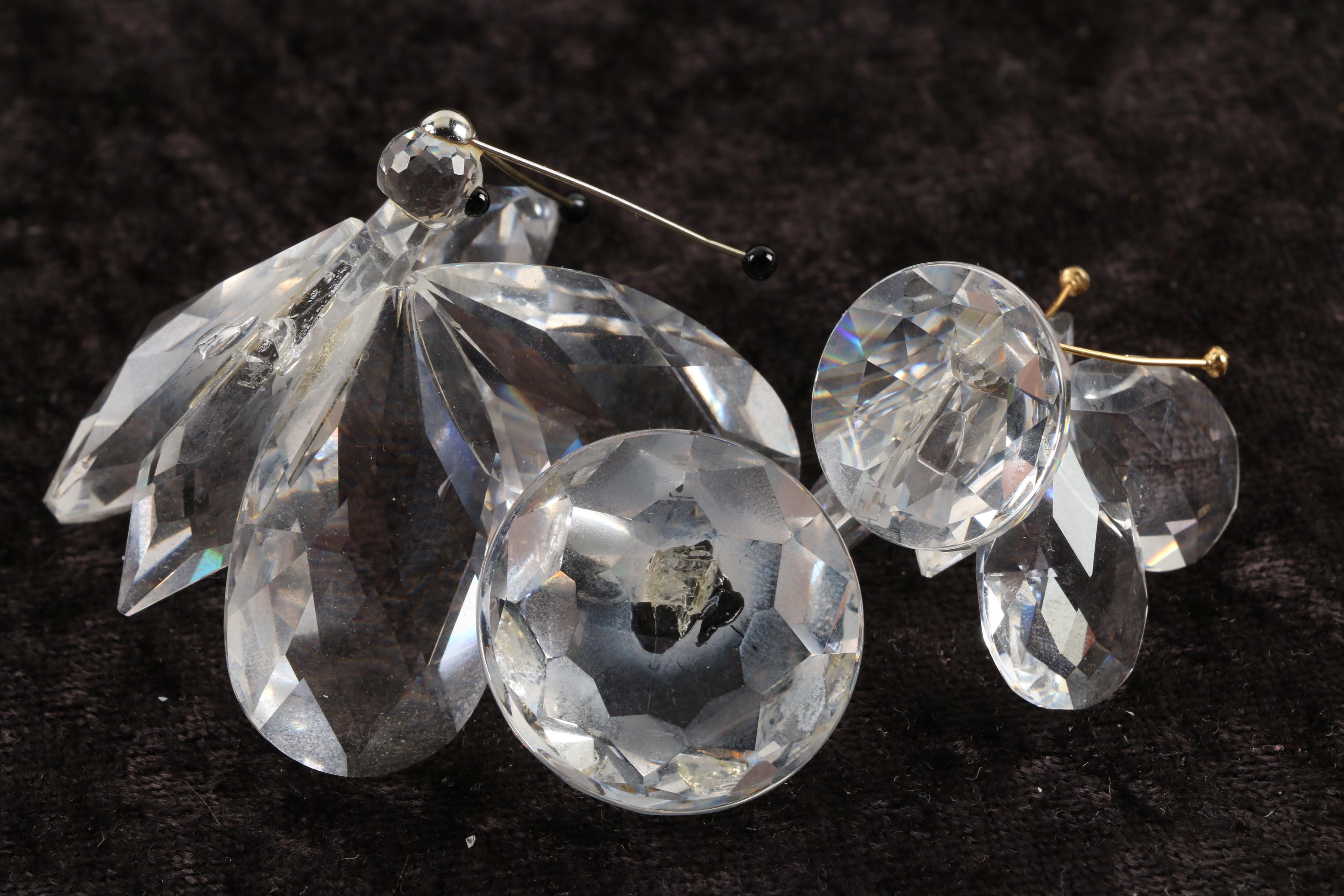 Vintage Swarovski Crystal Butterfly Figurines