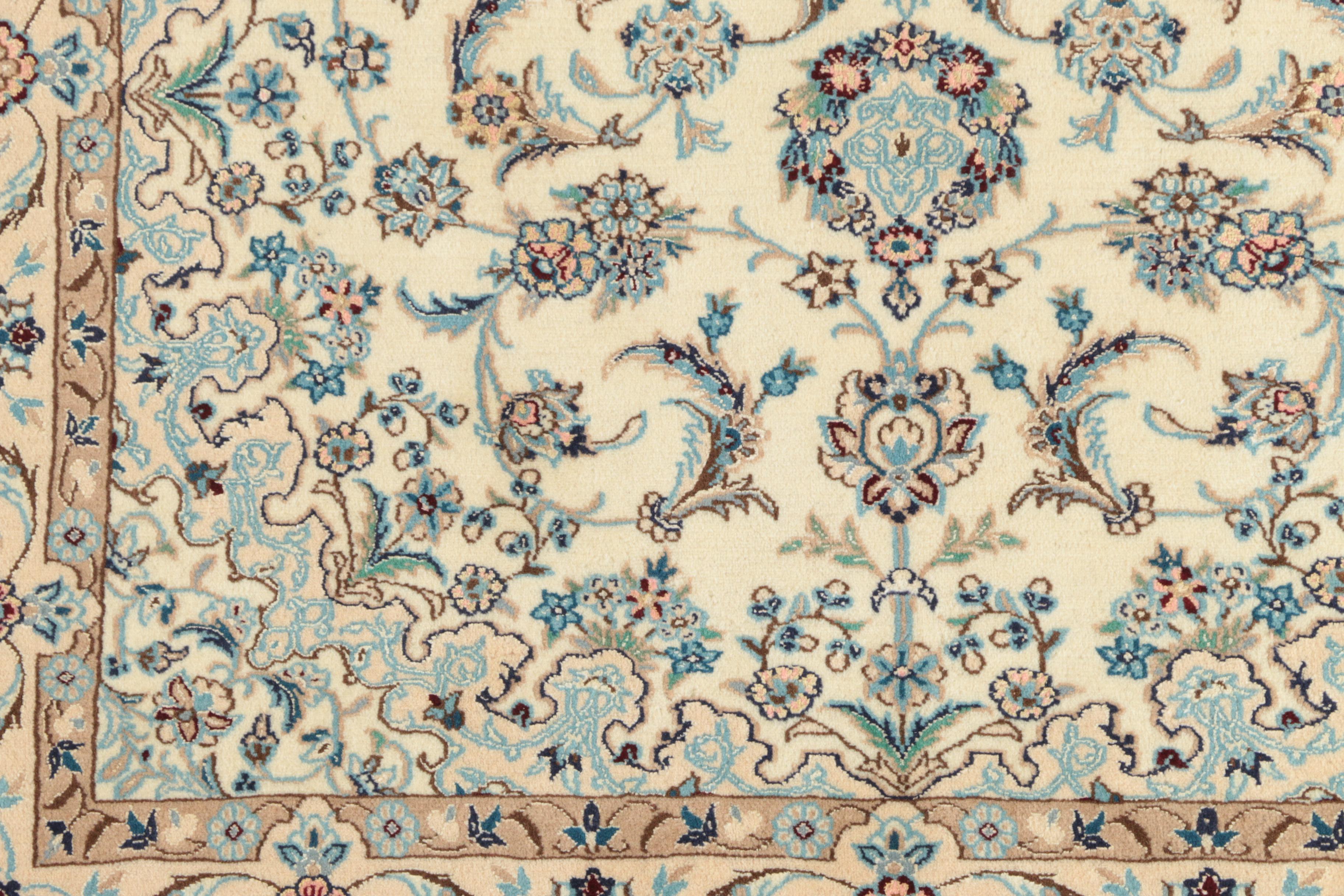 Hand-Knotted Persian Nain Wool Area Rug