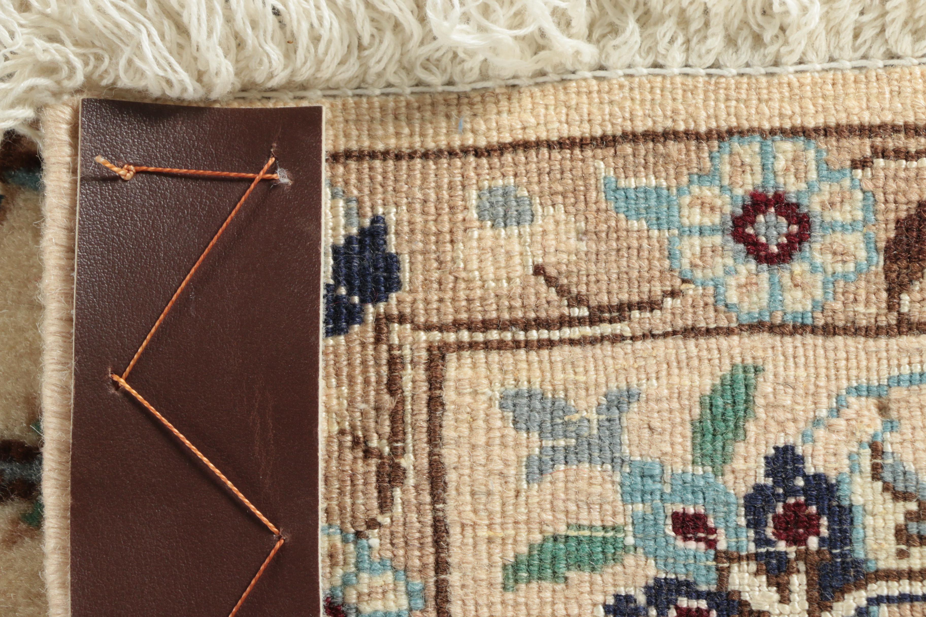 Hand-Knotted Persian Nain Wool Area Rug